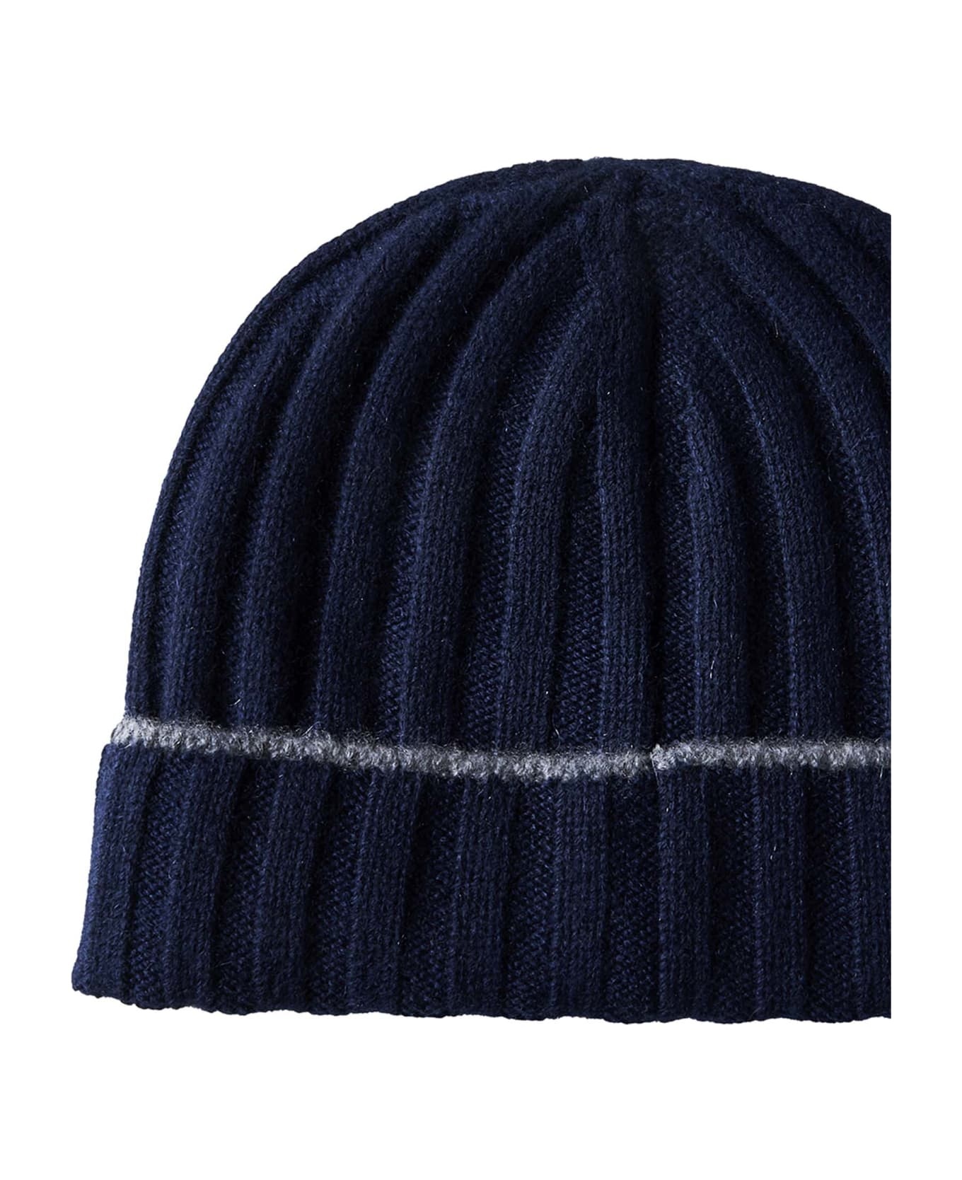 English Rib Cashmere Knit Beanie - 3