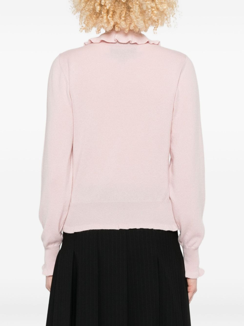 ruffled collar sweater - 4
