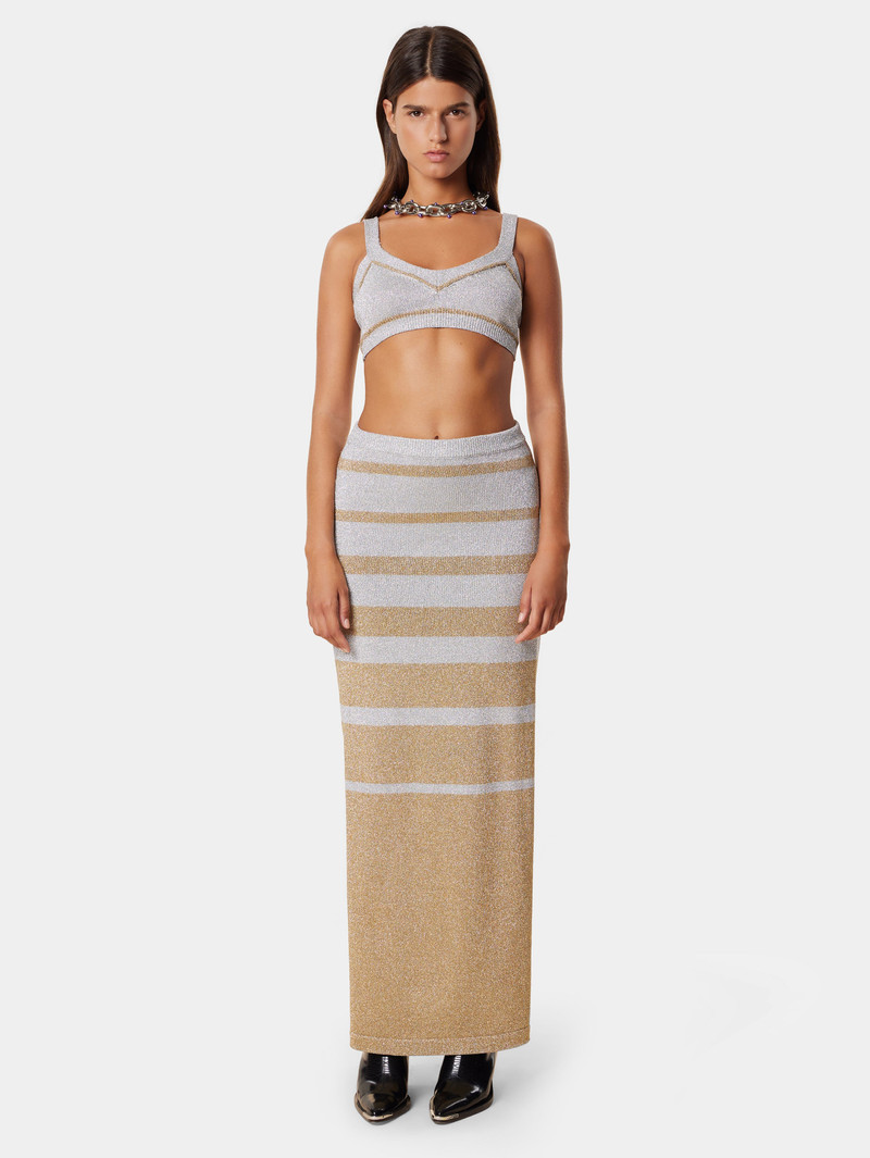 rabanne GOLD AND SILVER LONG SKIRT outlook
