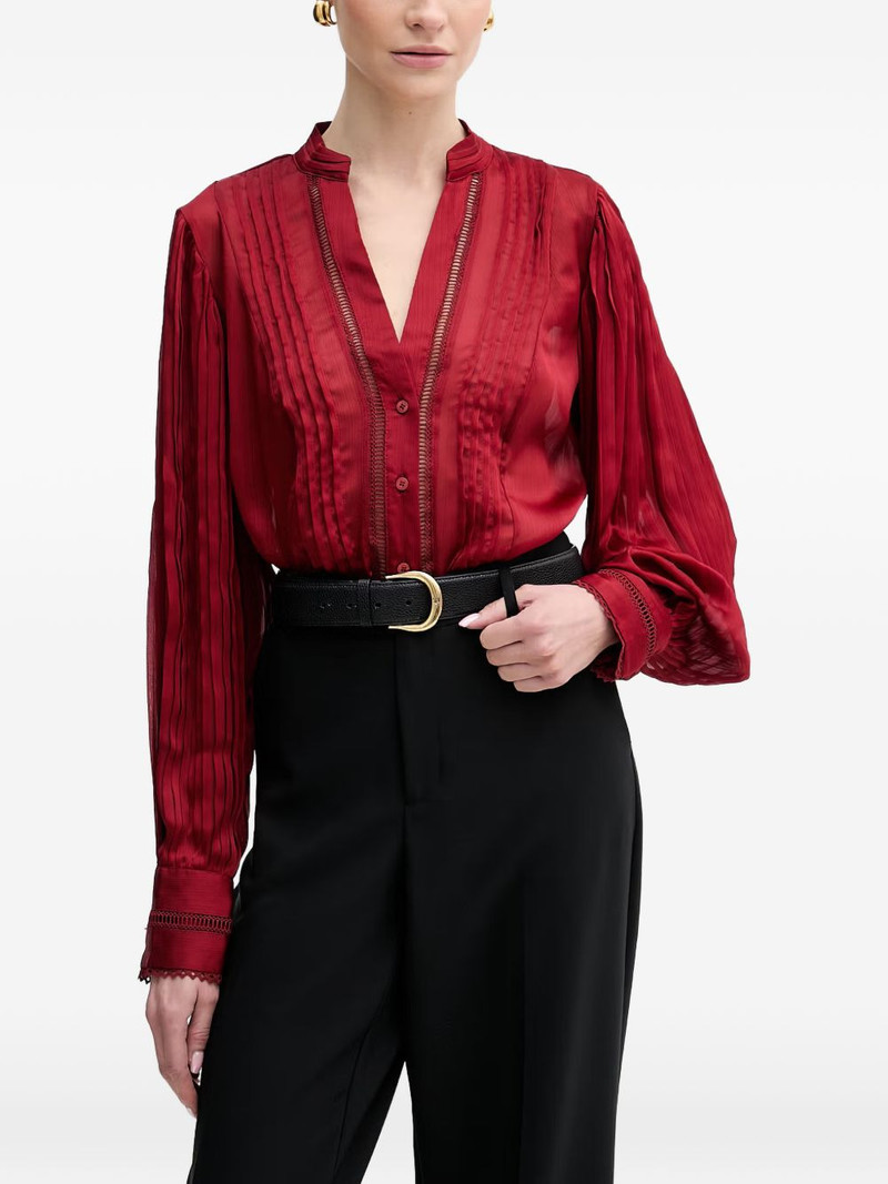 pleated-detail blouse 1