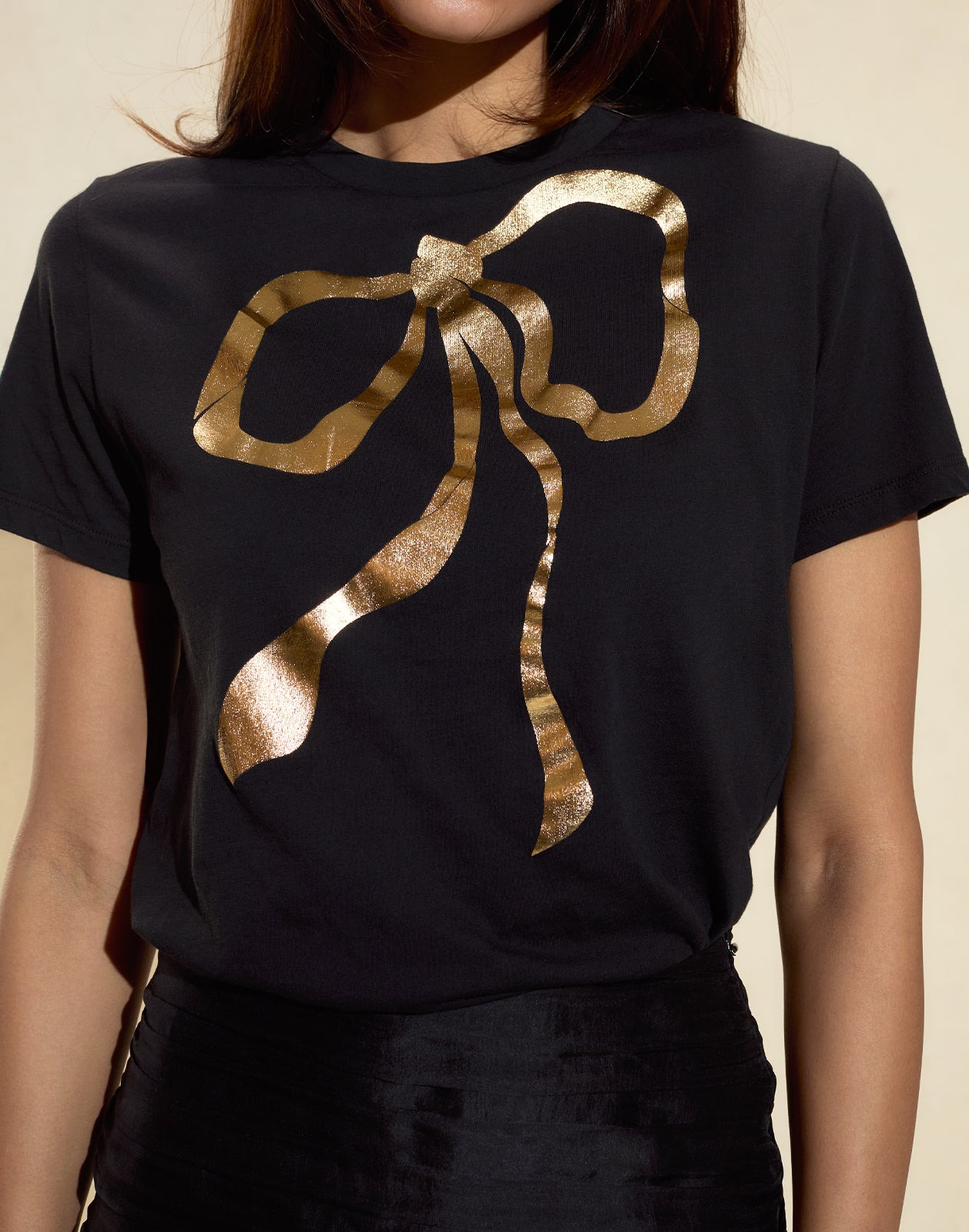Metallic Bow Tee - 5