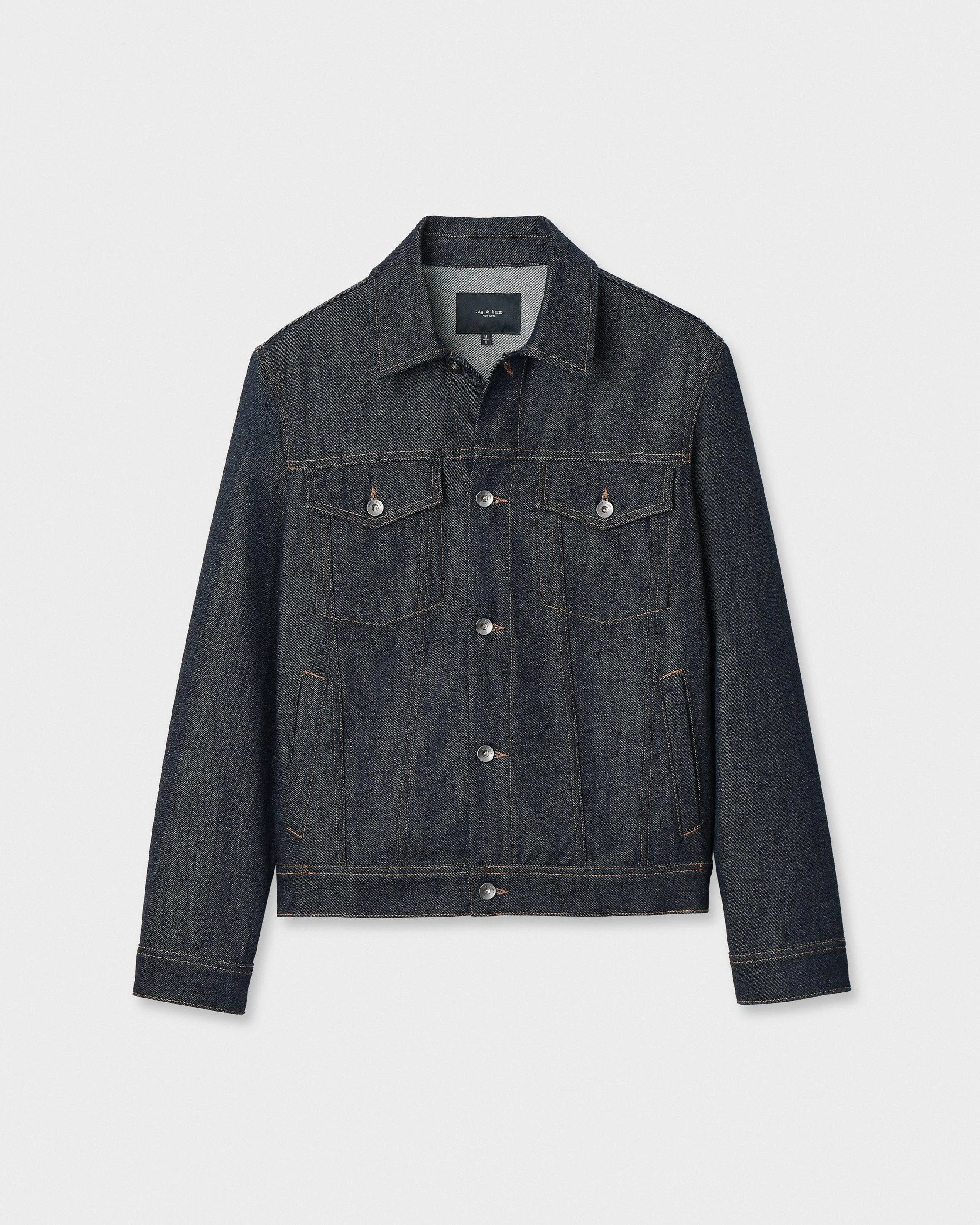 rb 3 Raw Denim Trucker Jacket - 1