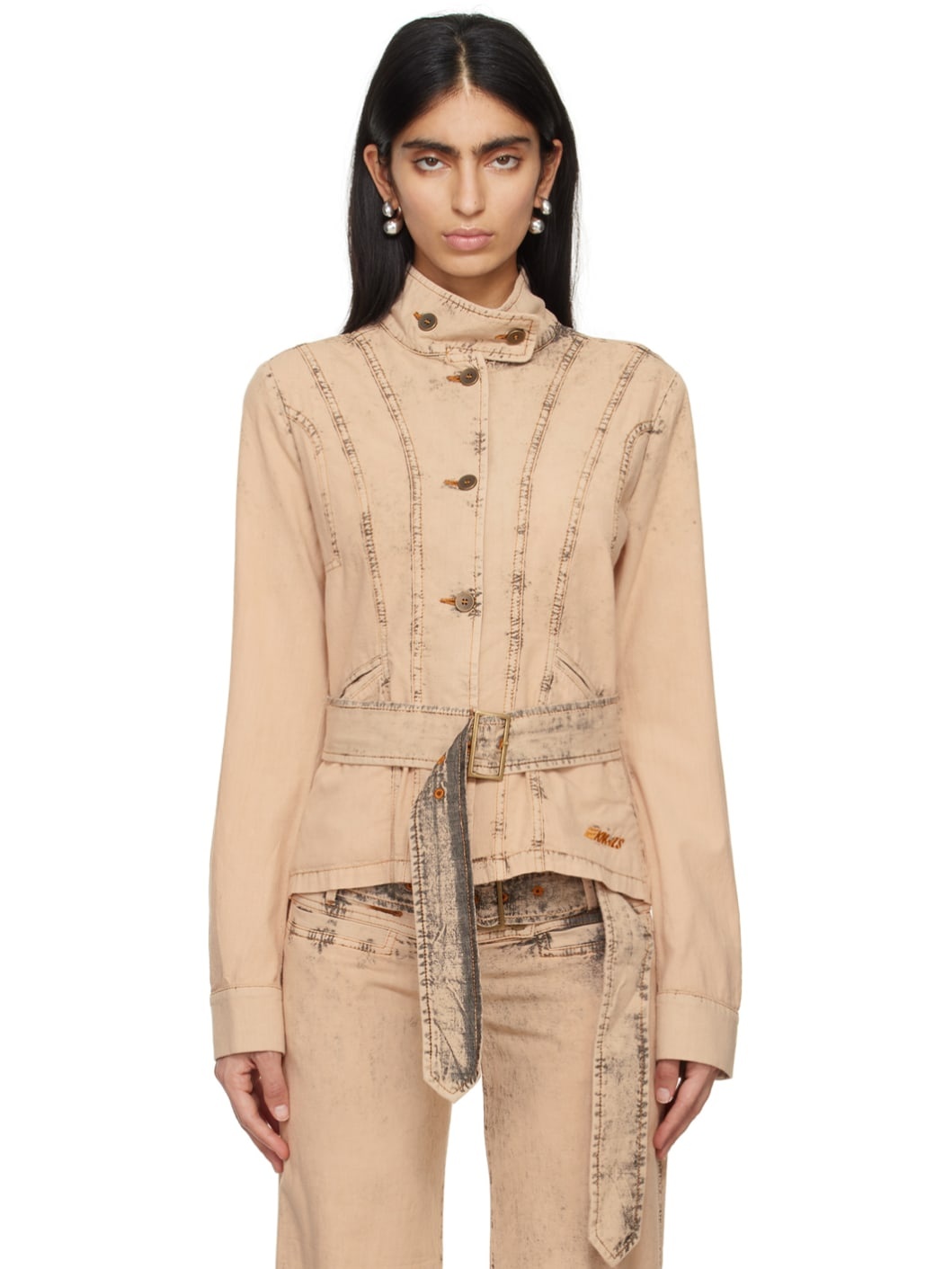 Beige Issa Denim Jacket - 1