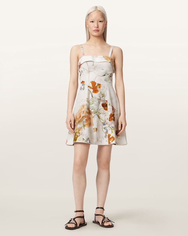 CHAR FLORAL LINEN BLEND MINI DRESS 4