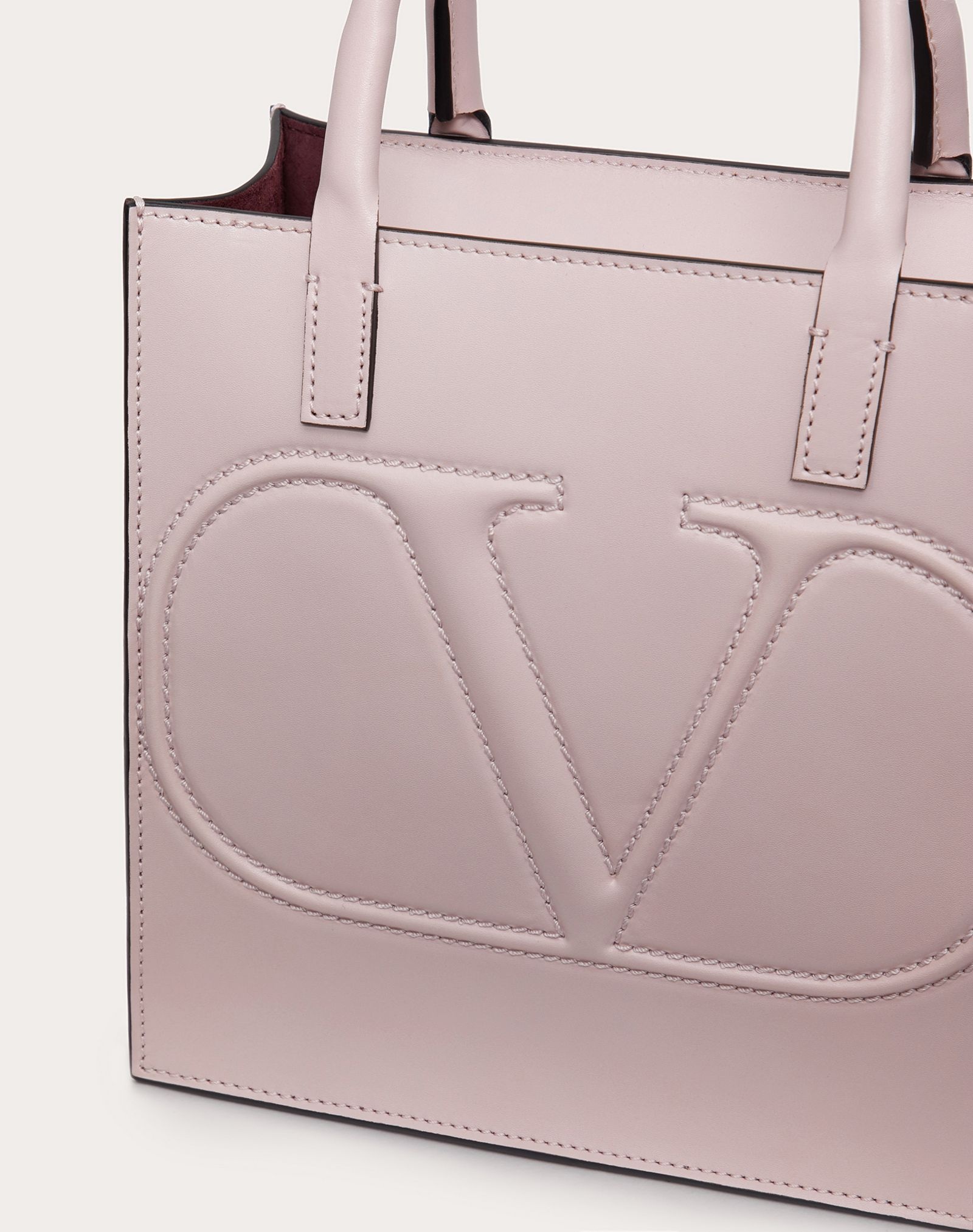 Small VLogo Walk Calfskin Tote Bag - 5