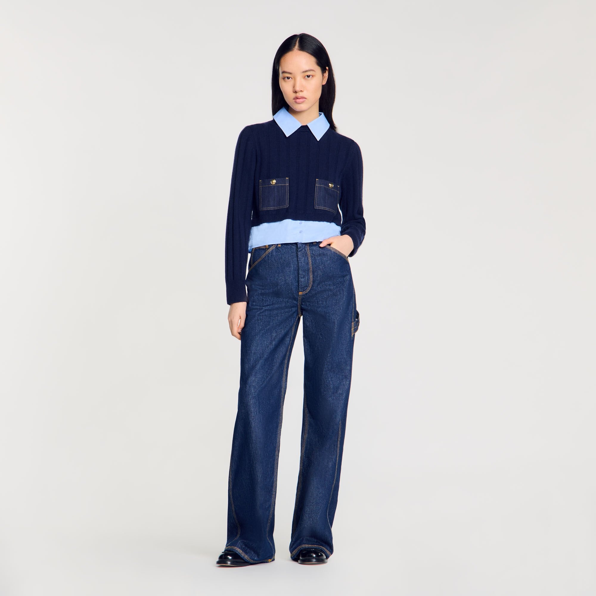 LAYERED-EFFECT SWEATER - 1
