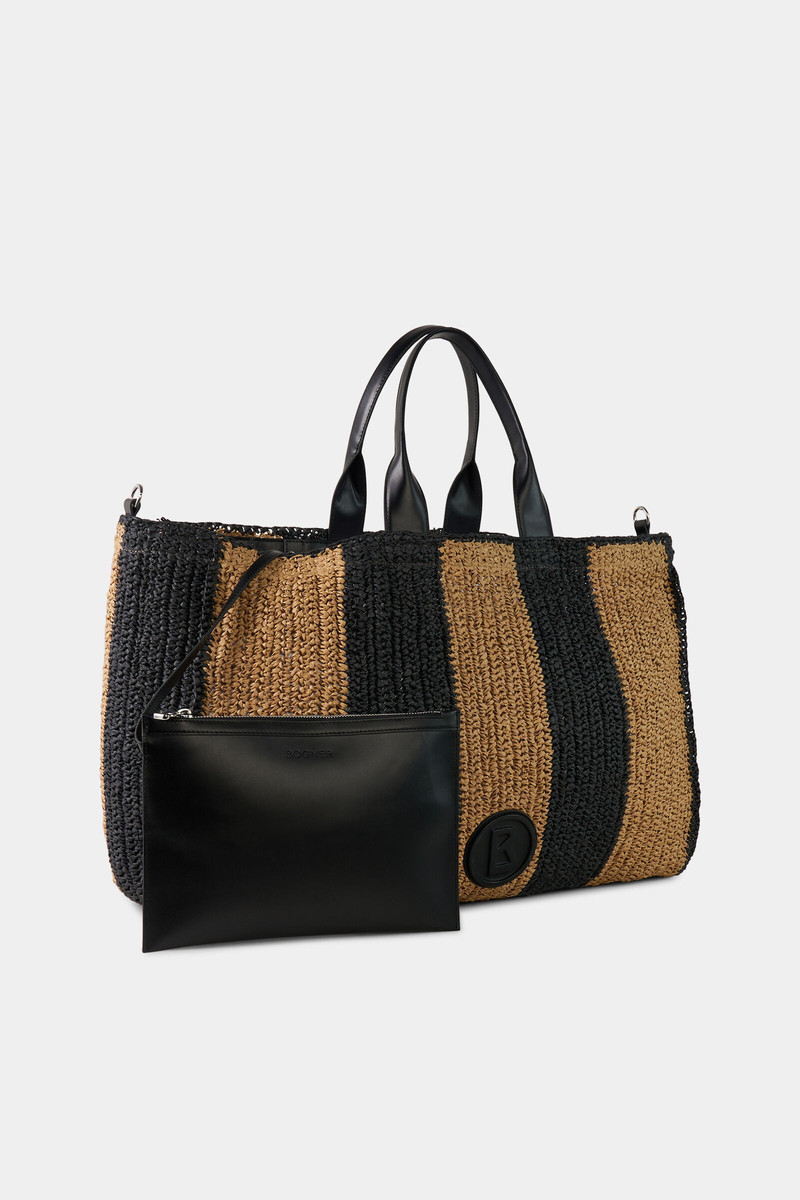 BOGNER Shopper Agno Farrah in Black/beige outlook