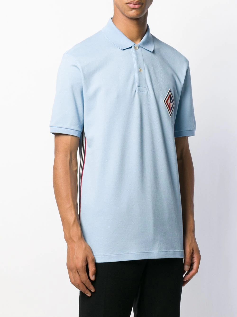 embroidered logo patch polo shirt - 3