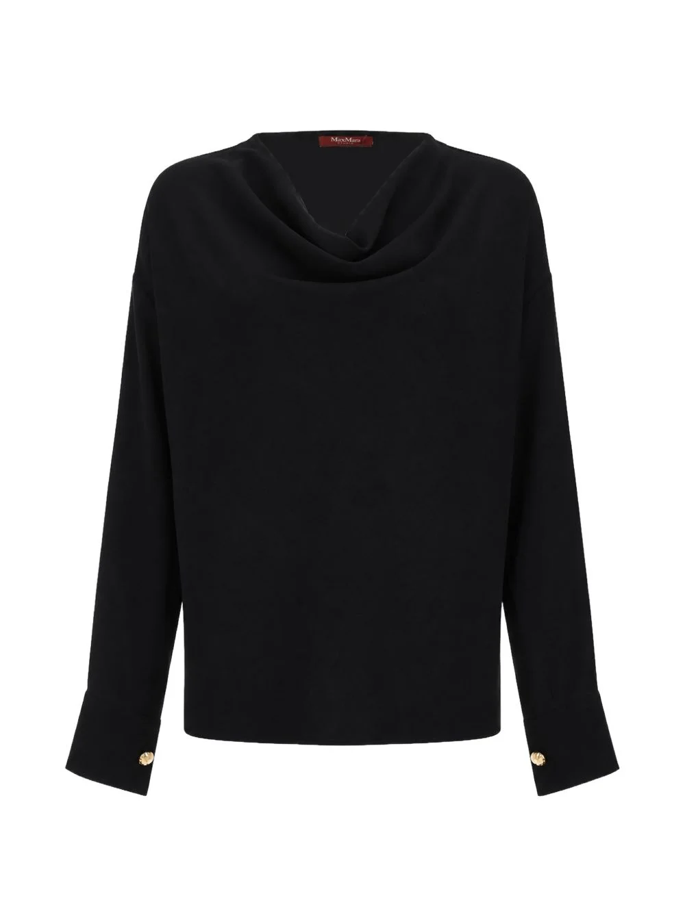 cowl-neck button-cuff blouse - 1