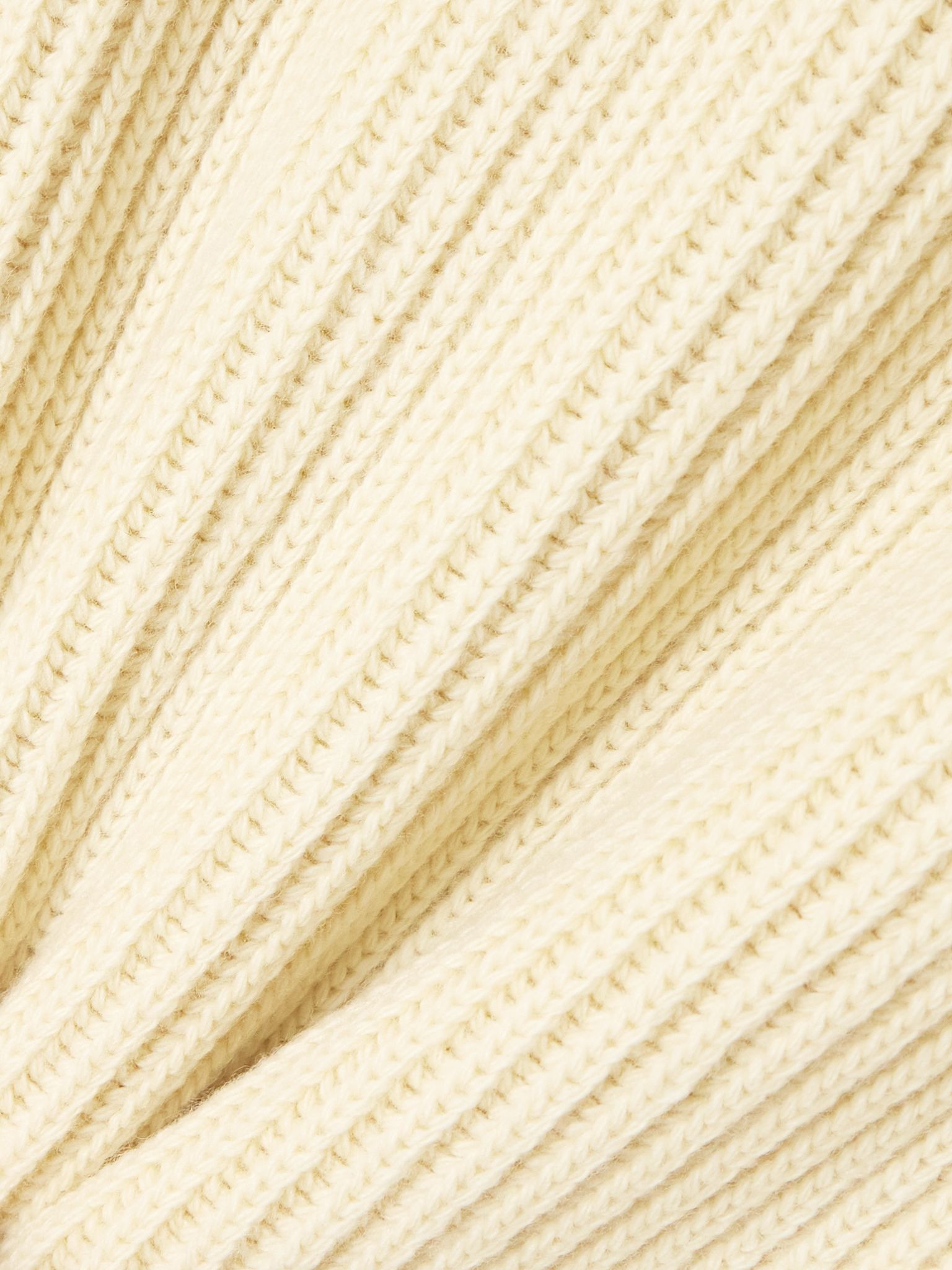 Ribbed wool vest Beige - 4