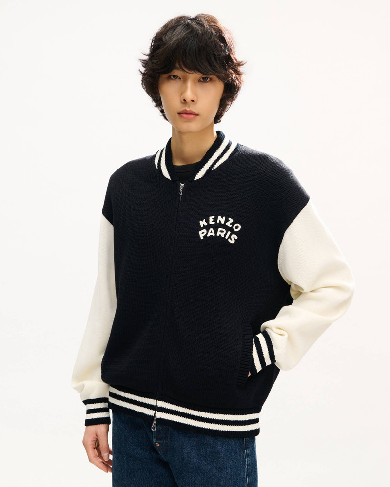 KENZO 'KENZO Paris Emblem' varsity cardigan in mixed cotton outlook