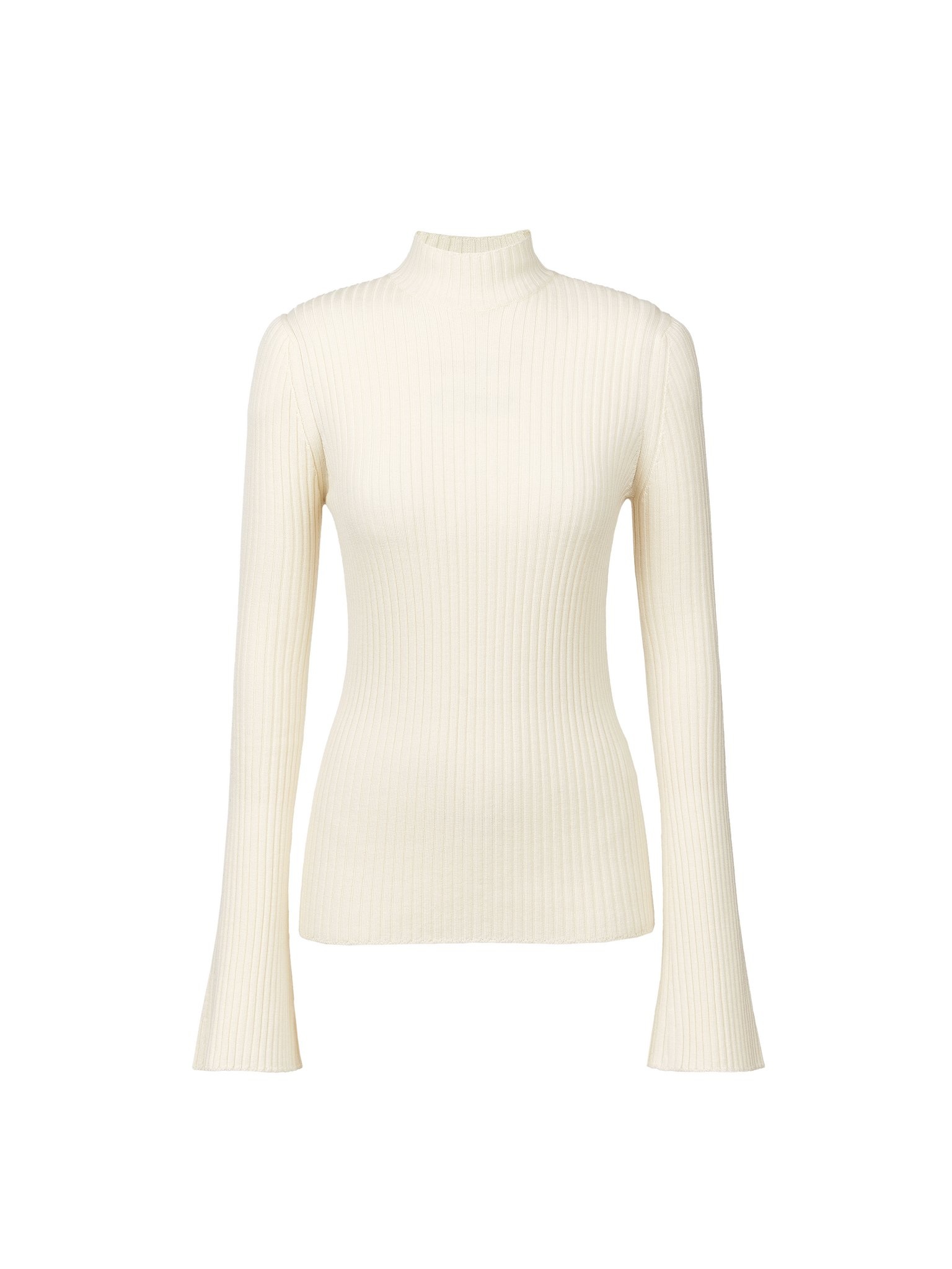 FITTED MOCK-NECK SWEATER - 1