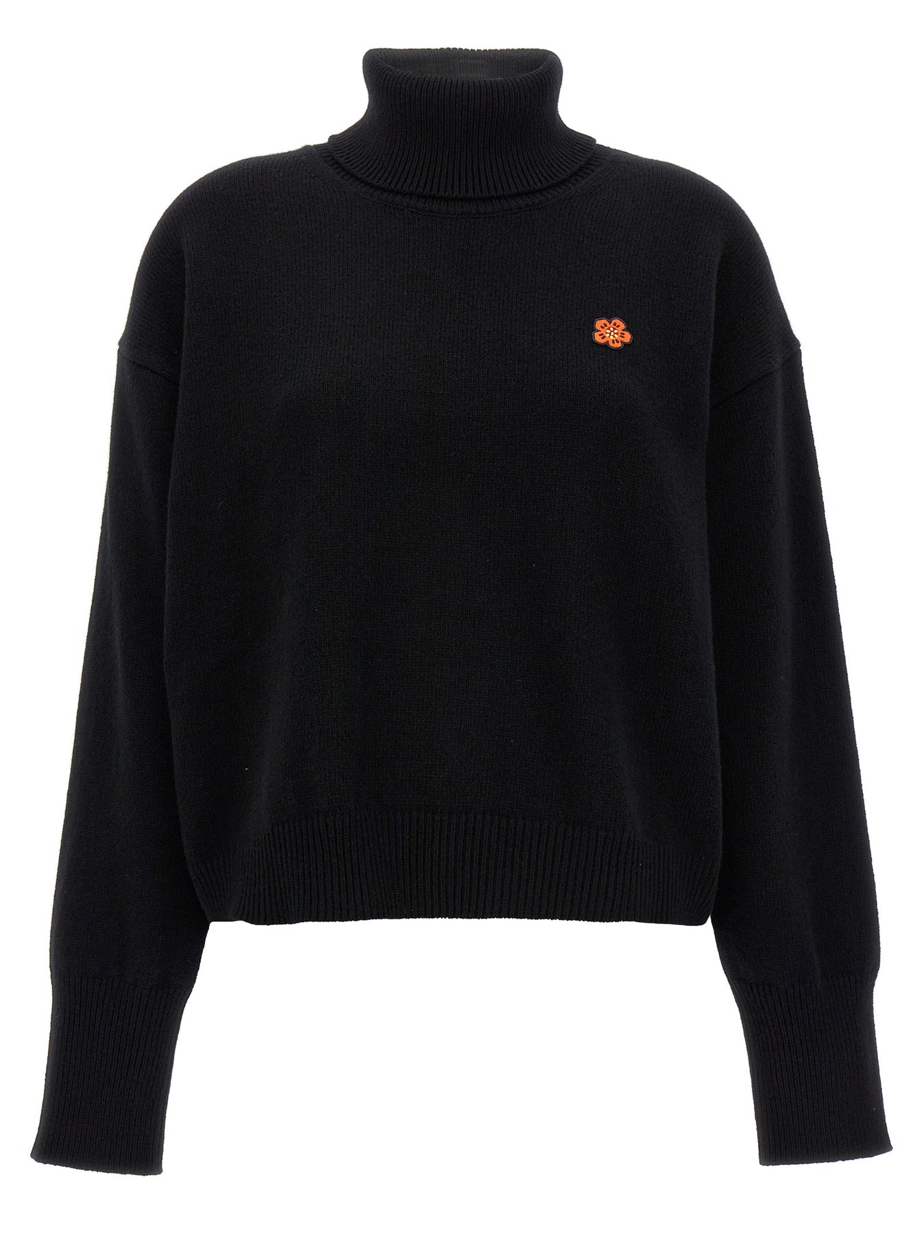 Crest Logo Sweater, Cardigans Black - 1