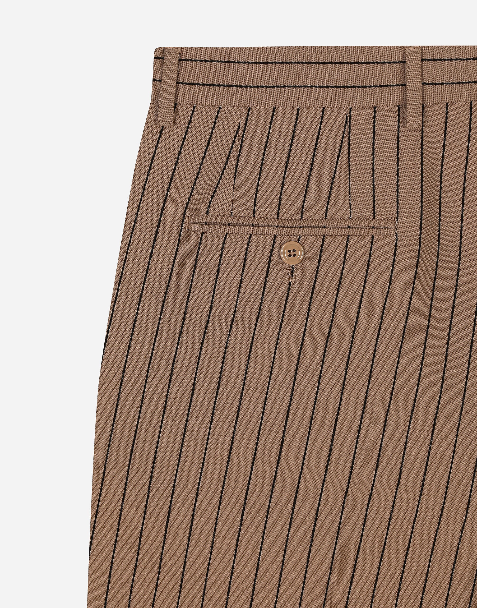 Straight-leg pinstripe pants - 4