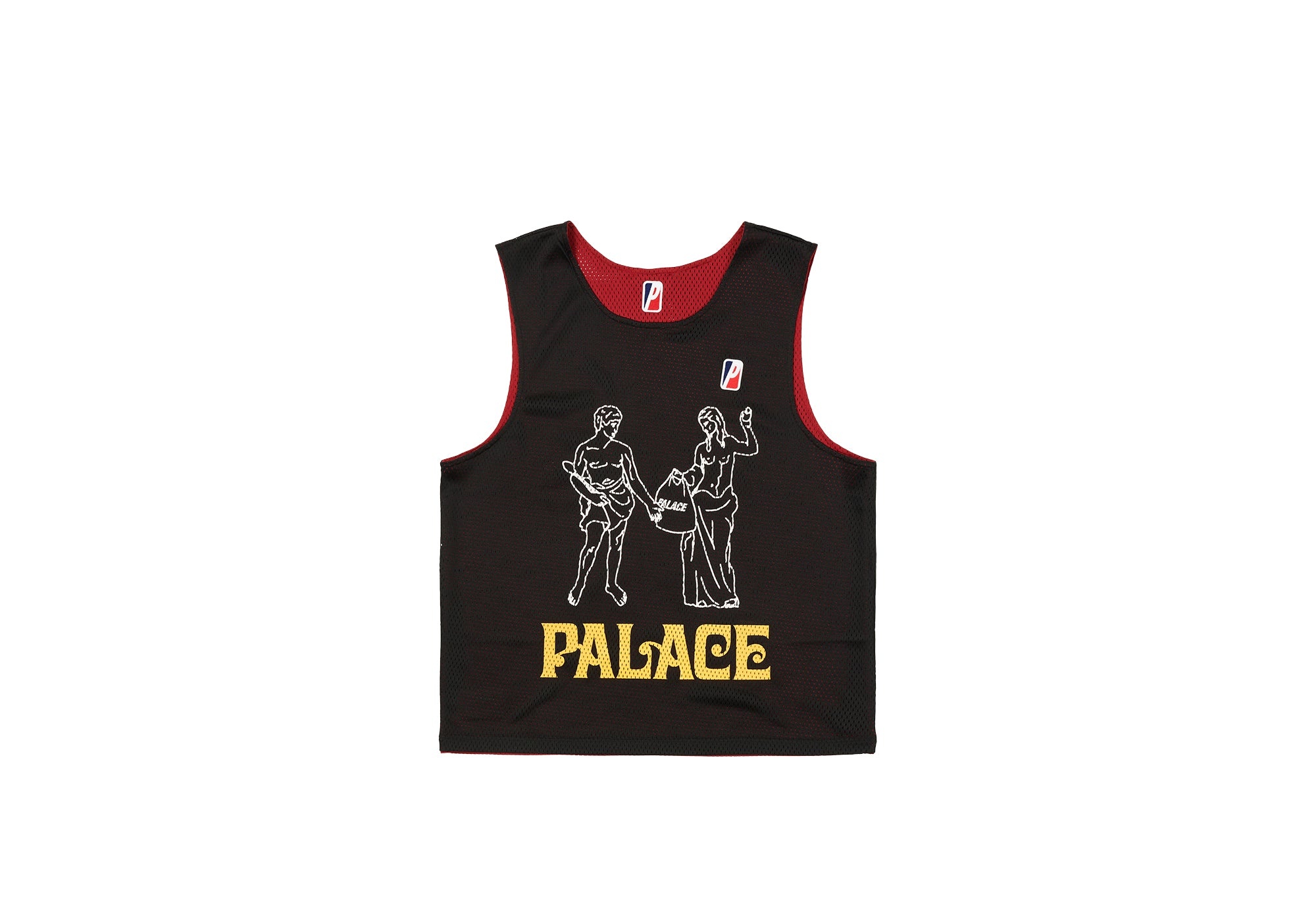 MESH PRACTICE VEST BLACK / RED - 1