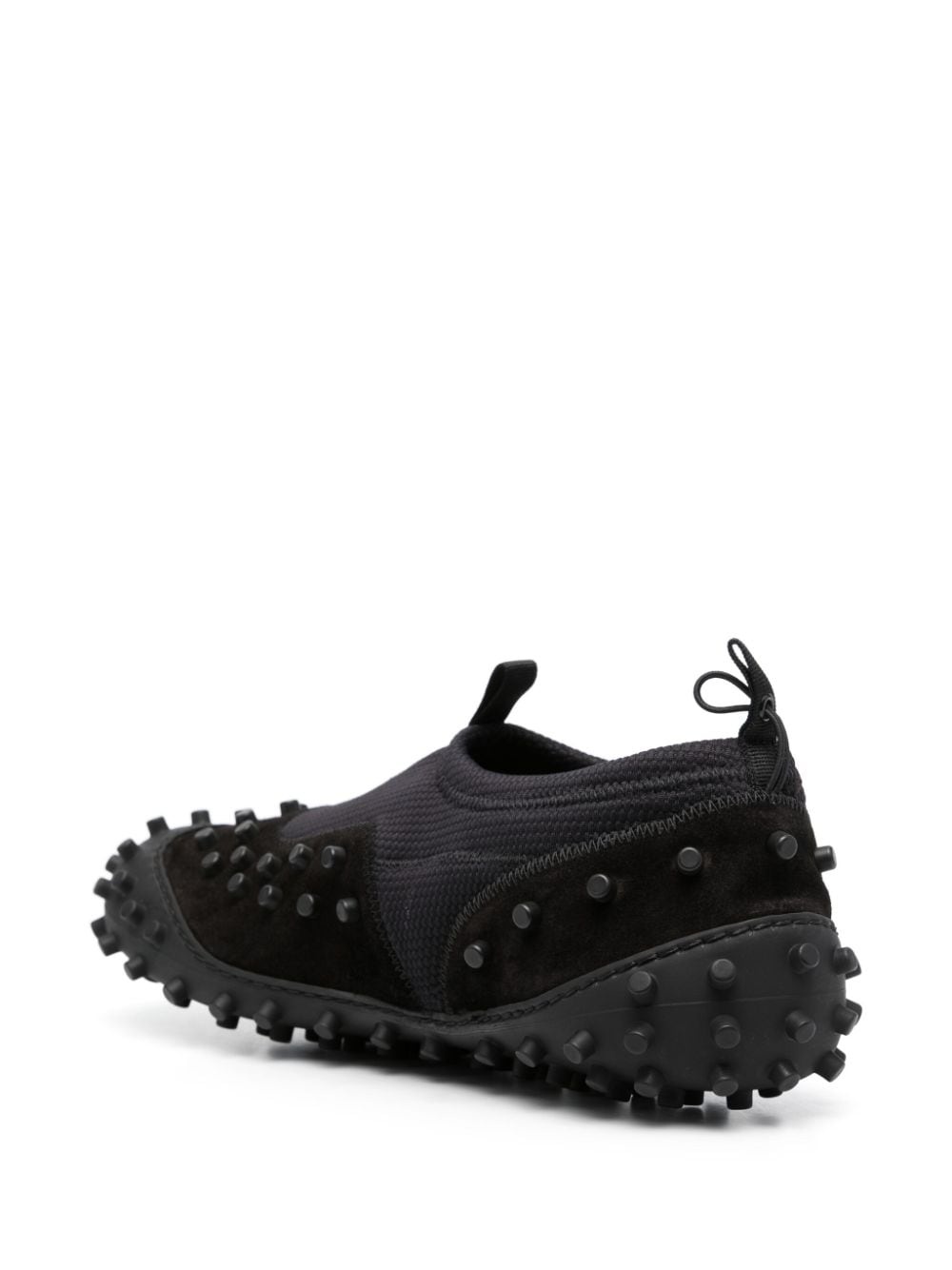 stud-embellished leather sneakers - 3
