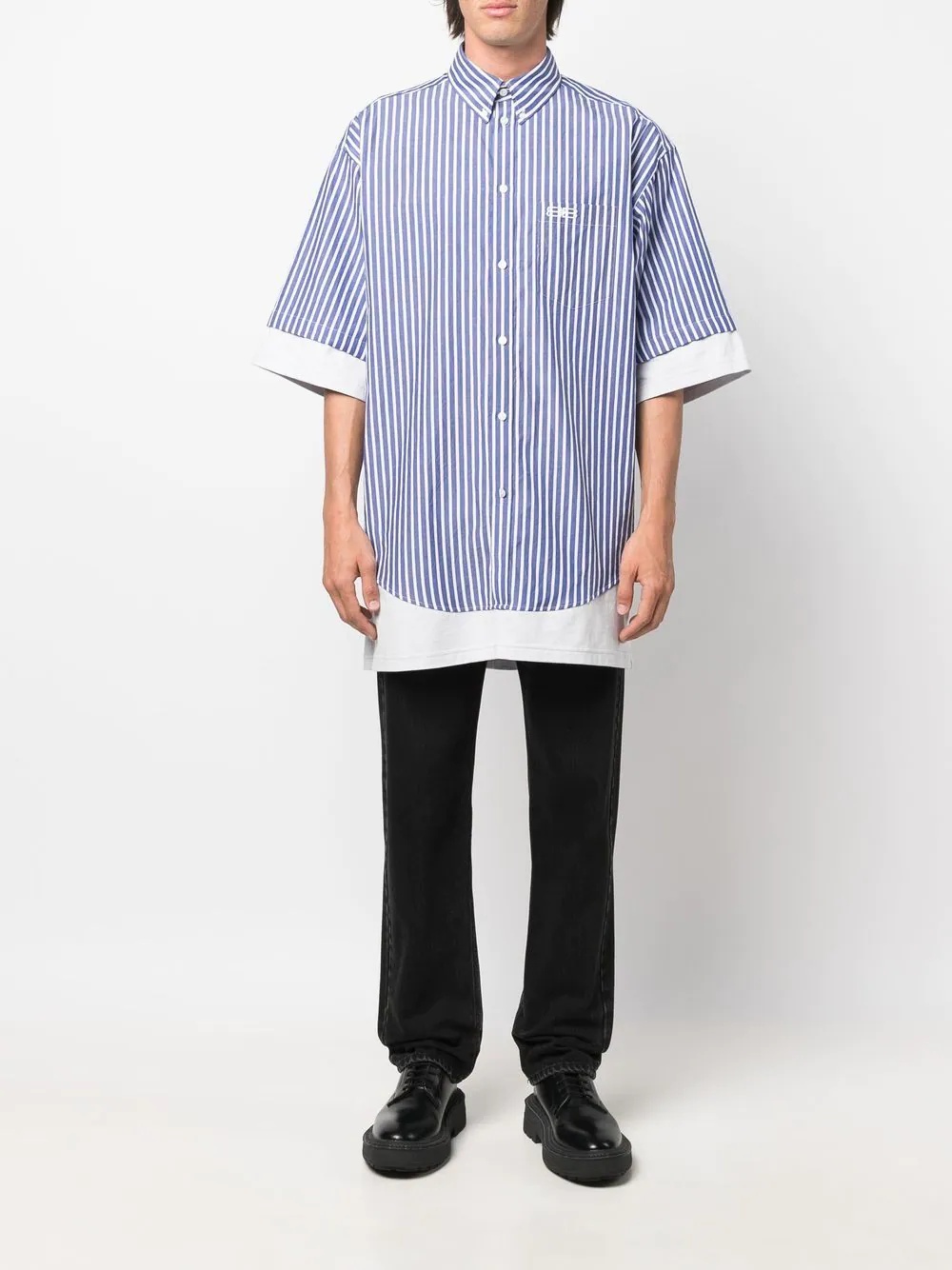 BB Icon striped layered shirt - 2