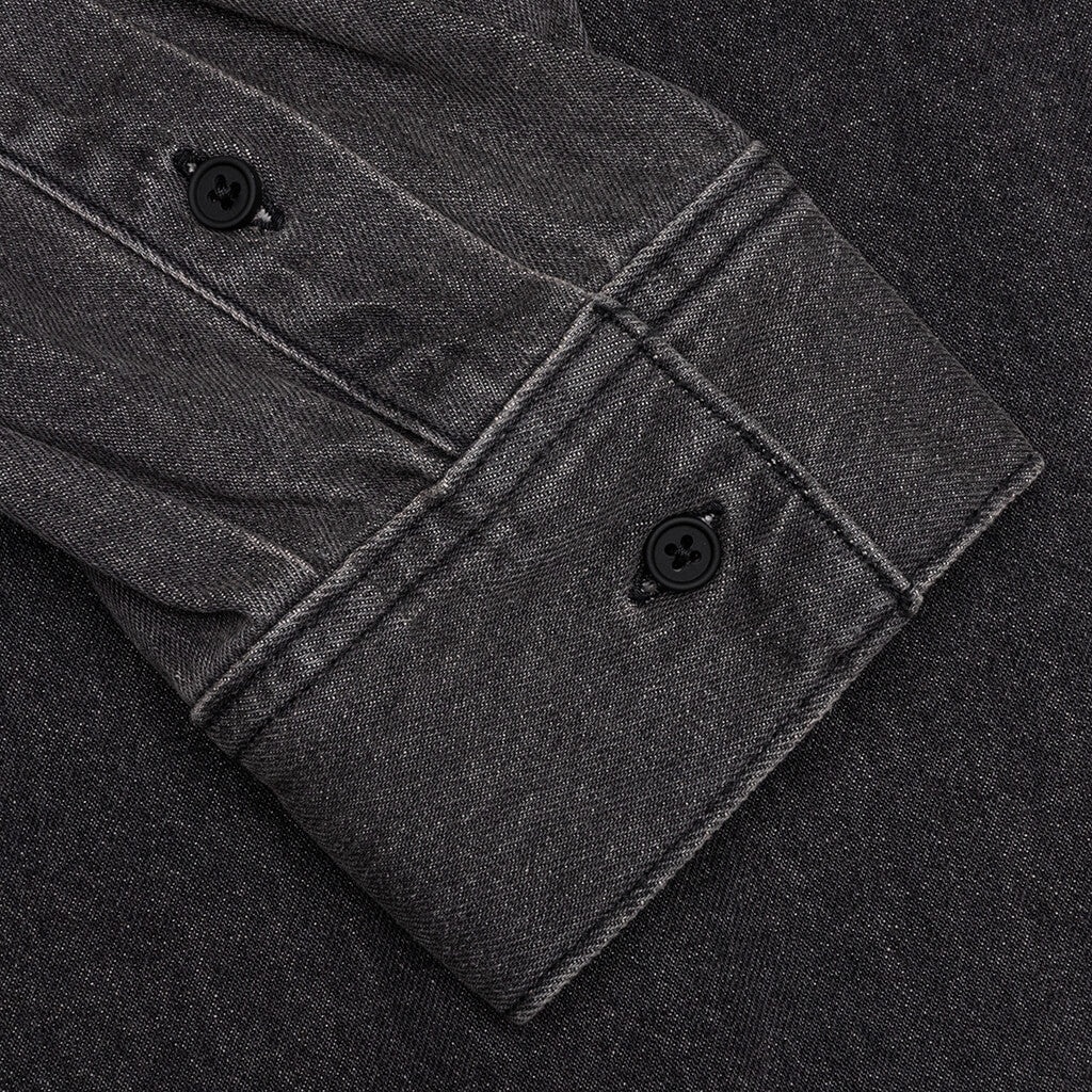 FEAR OF GOD ESSENTIALS DENIM L/S SHIRT - BLACK - 4