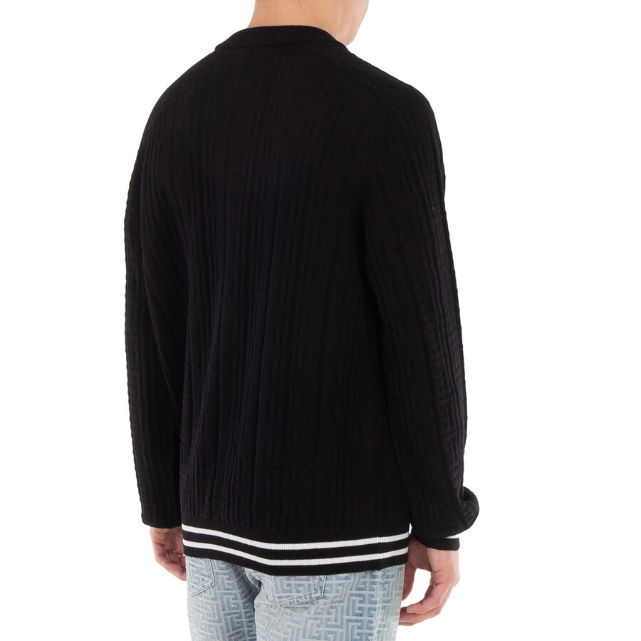 Balmain Patterned-Jacquard Merino Jumper - 5