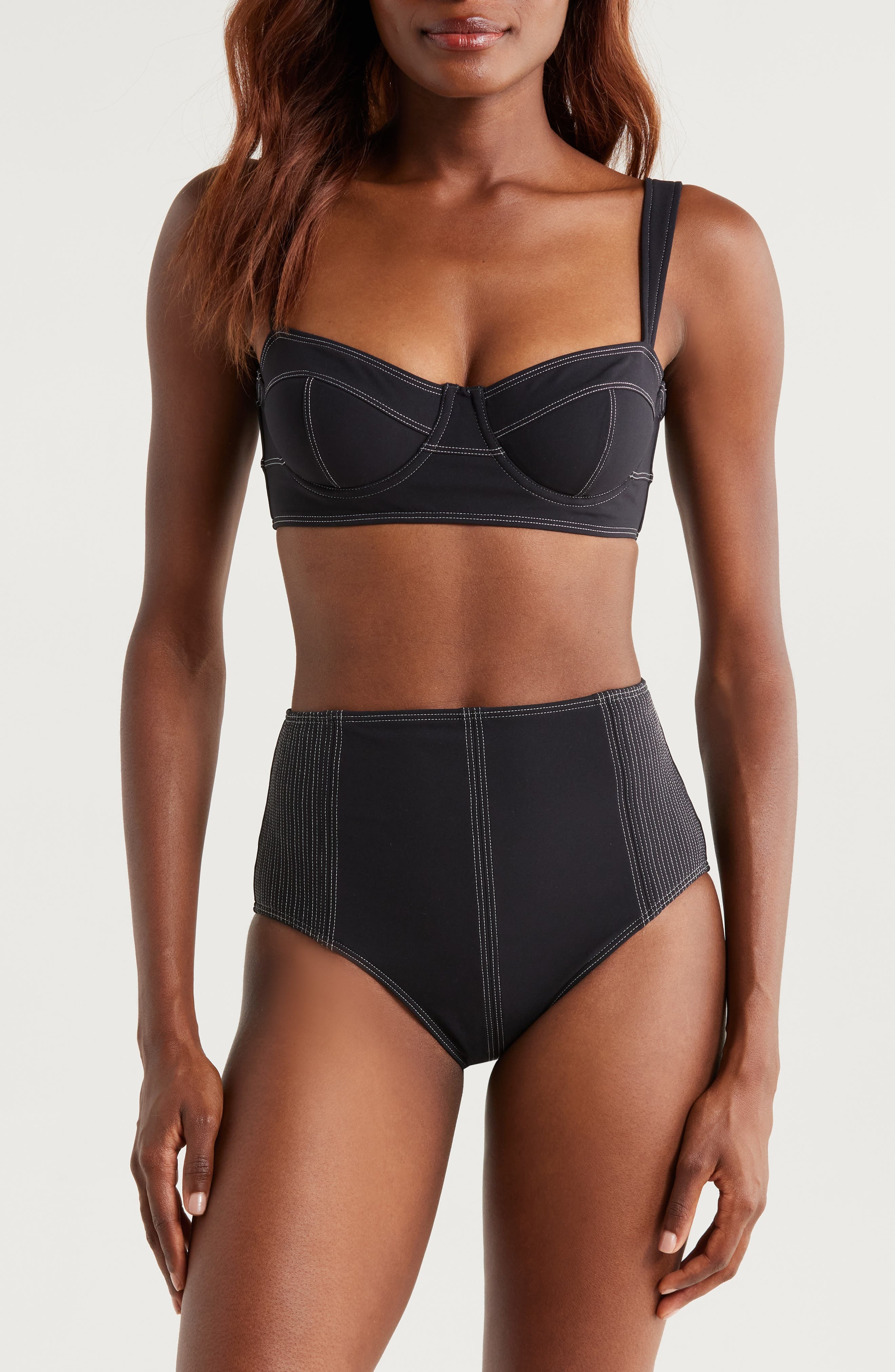 Ulla Johnson Ravello Underwire Bikini Top in Noir at Nordstrom - 8