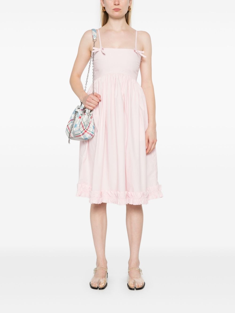 poplin strap midi dress - 2