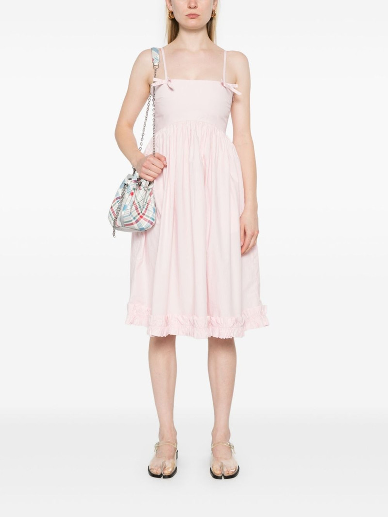 GANNI poplin strap midi dress outlook