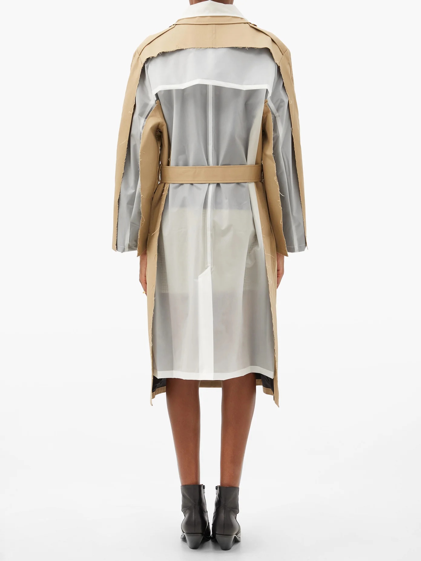 Cutout gabardine trench coat - 5