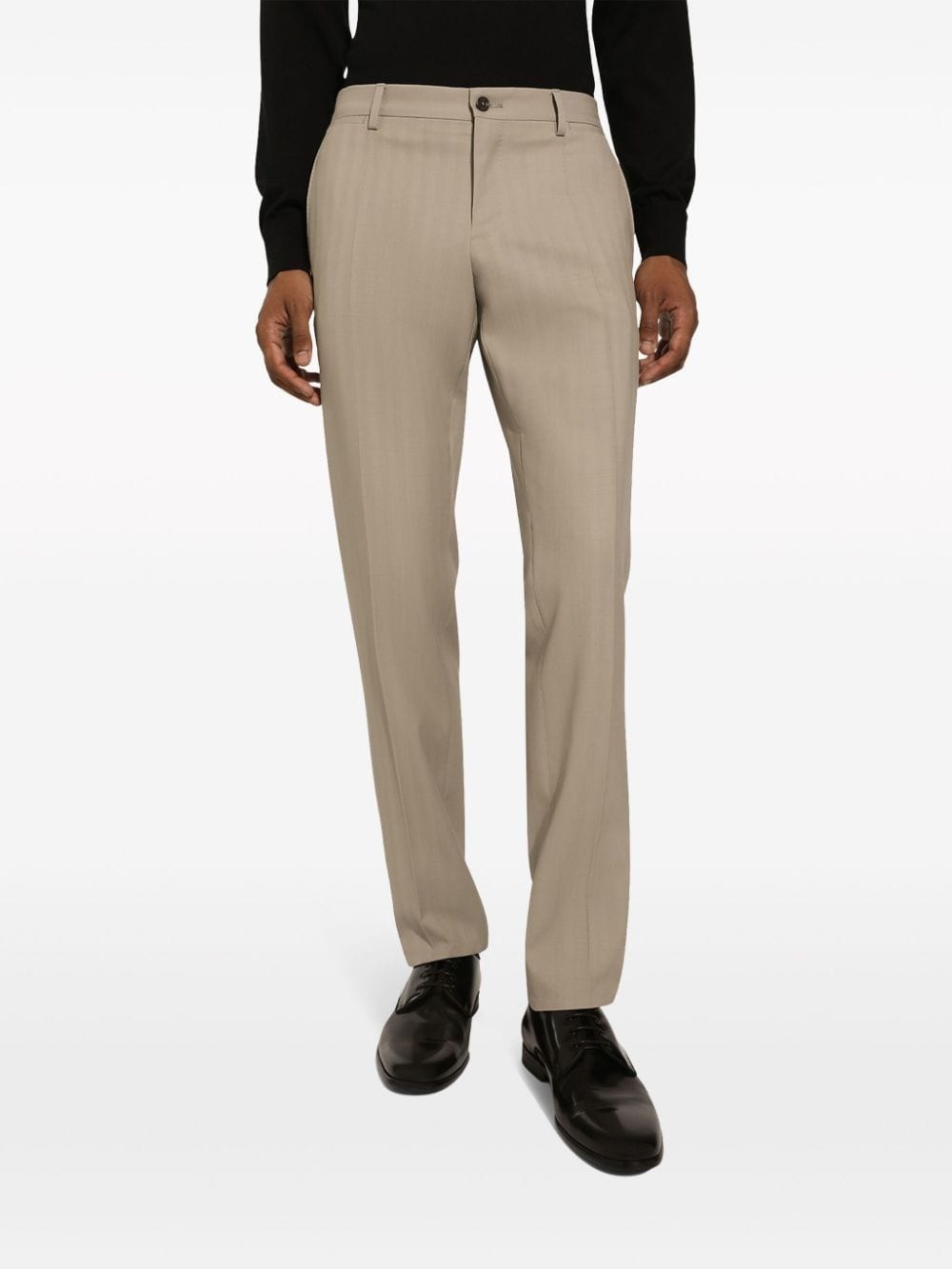 tonal-striped two-piece suit - 6