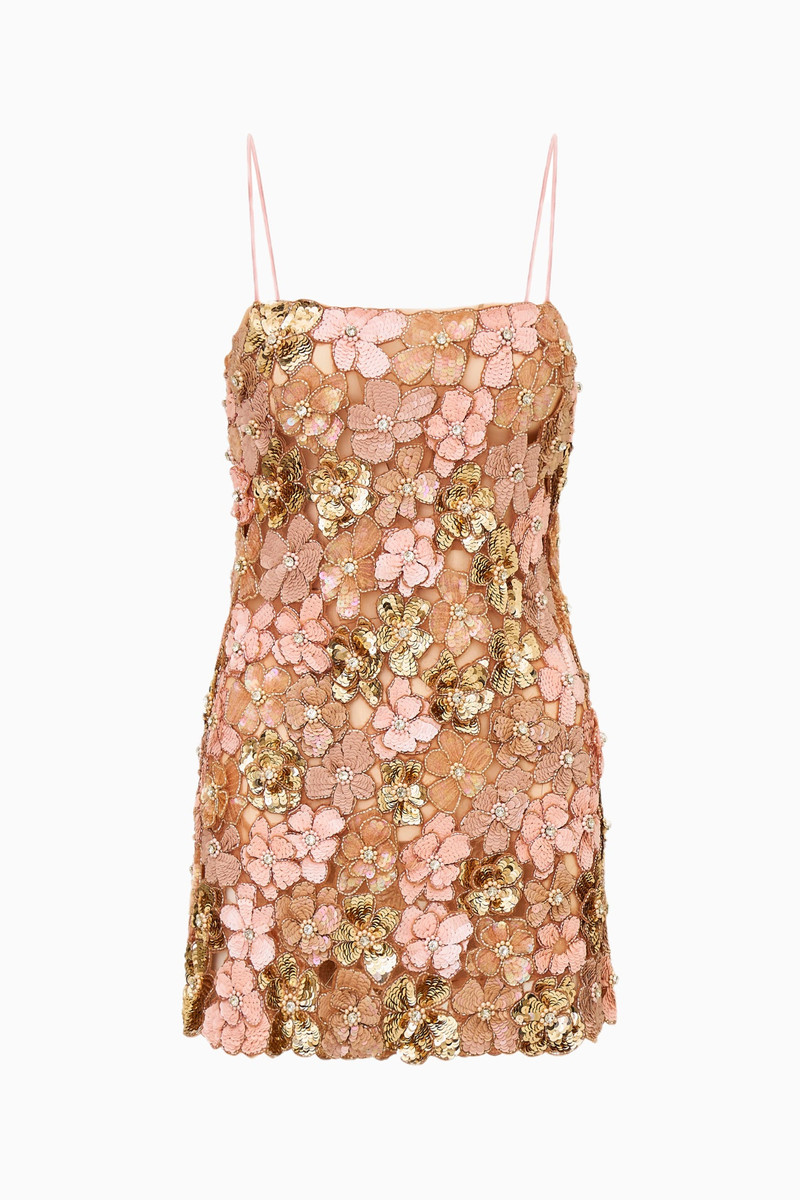 Aleria Sequin Floral Mini Dress 1