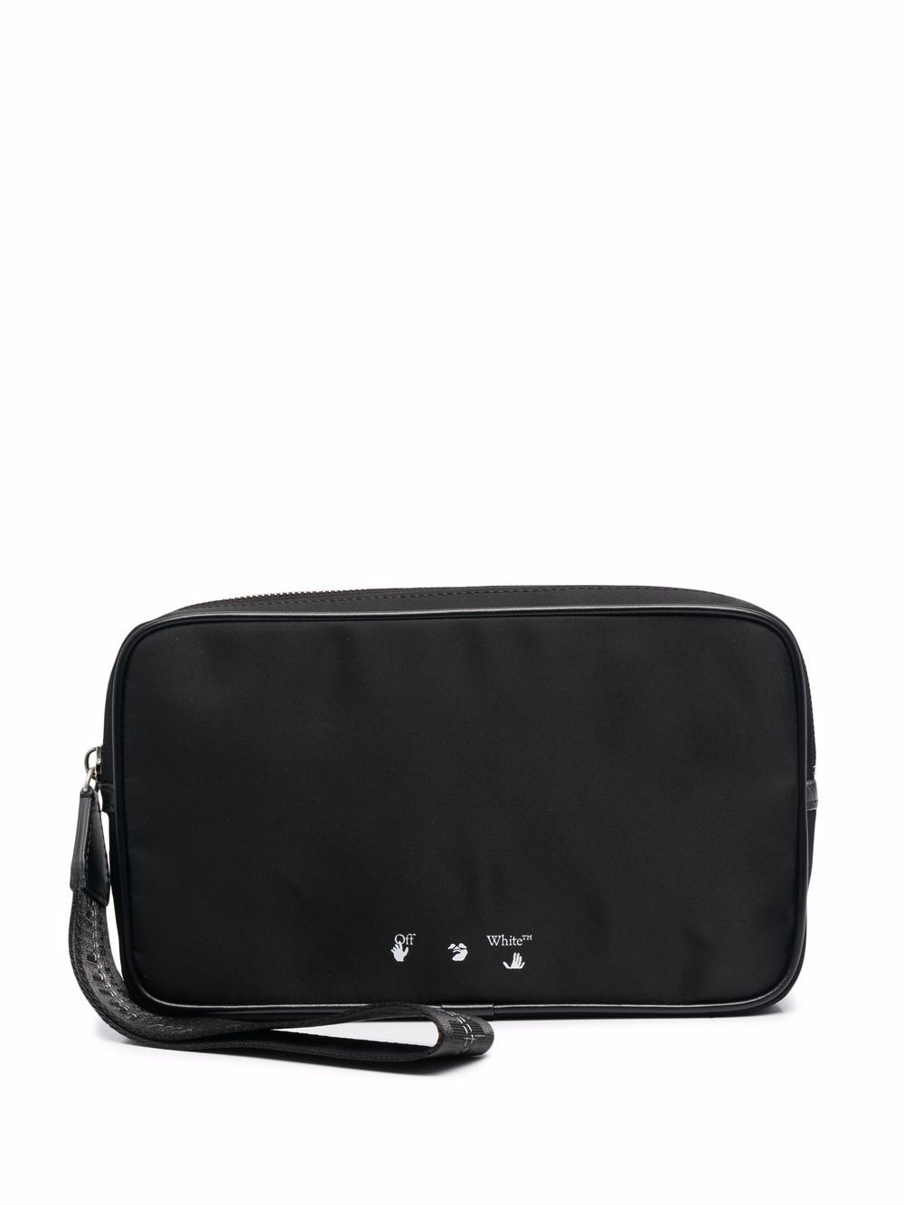 logo-print clutch bag - 1