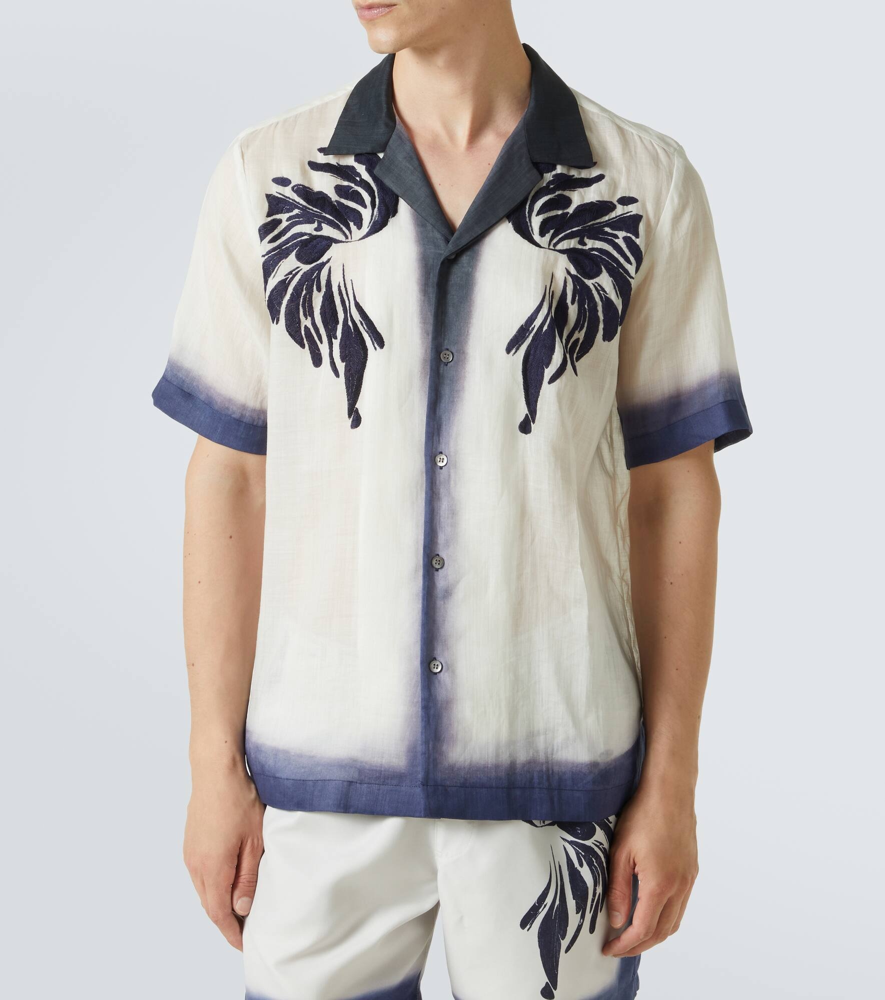 Embroidered bowling shirt - 3