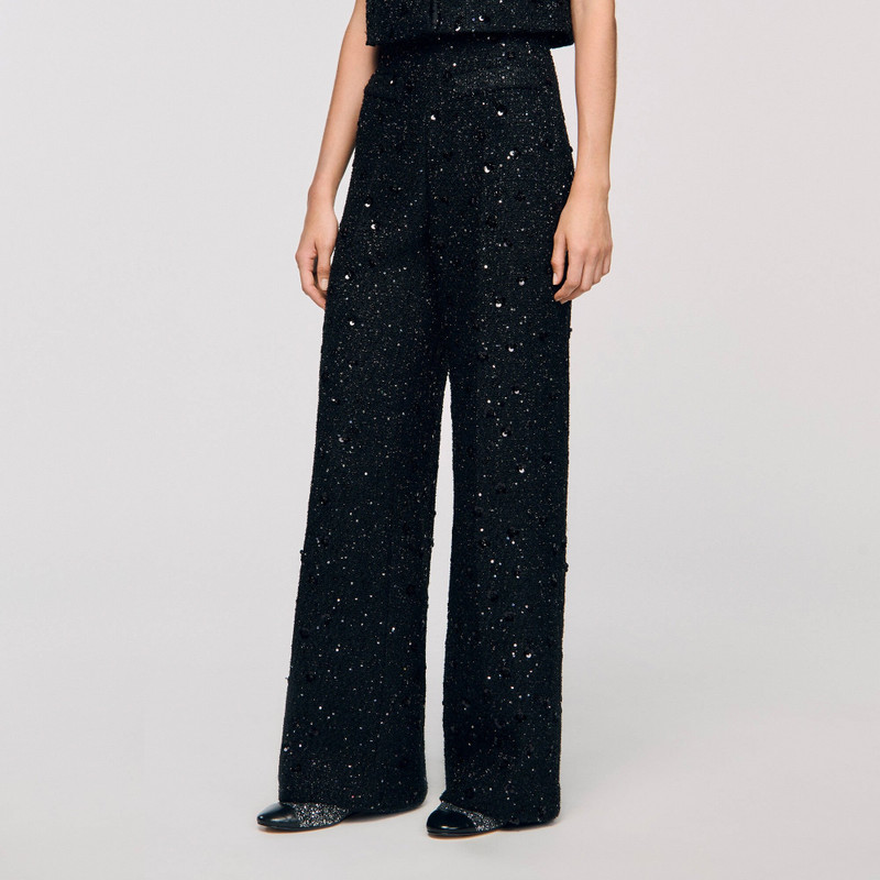 RHINESTONE TWEED TROUSERS 5