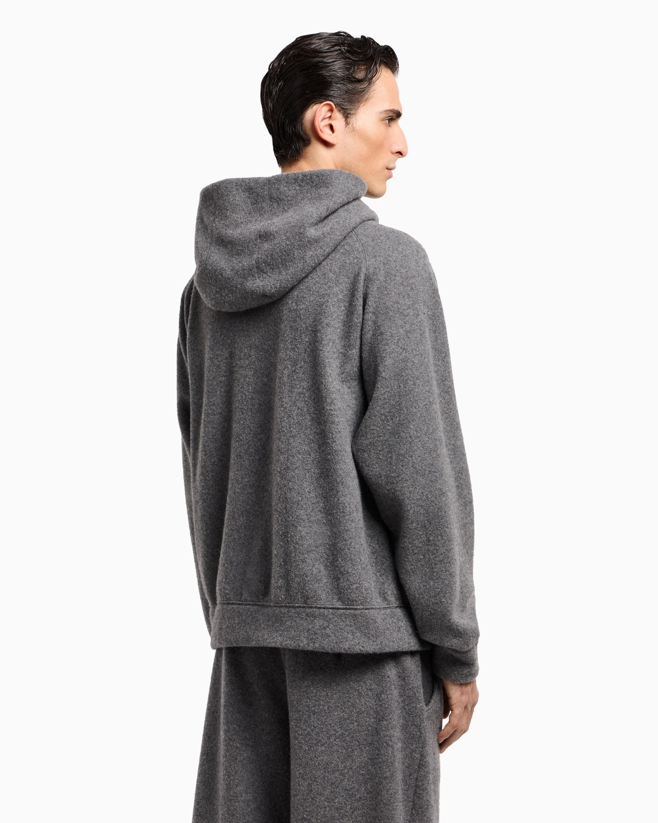 HOODED SWEATSHIRT IN CASHMERE FLEECE - 3