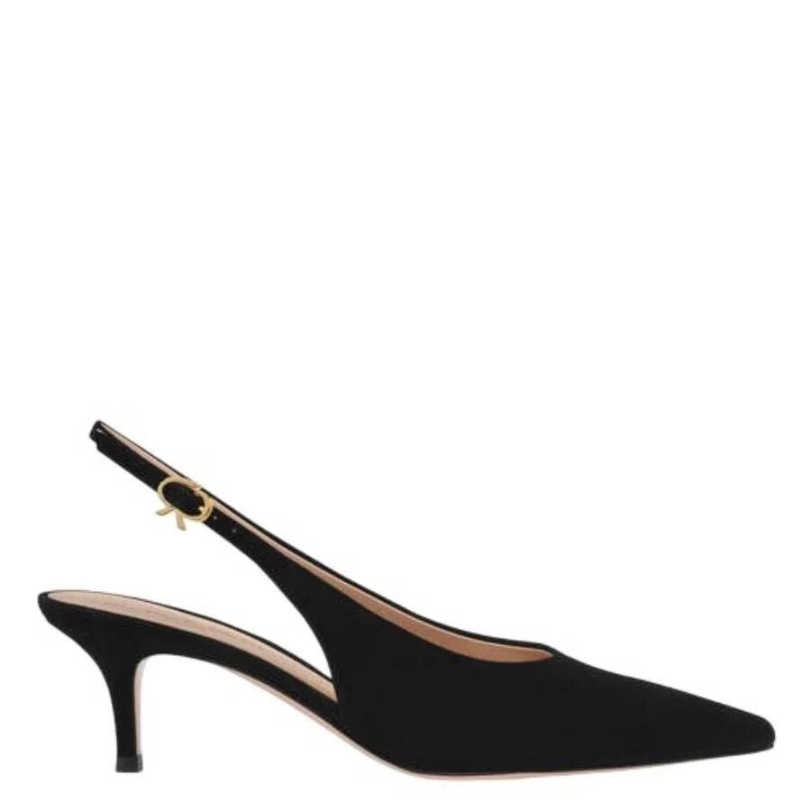 Gianvito Rossi Robbie Sling 55 Suede Slingback Pumps - 1