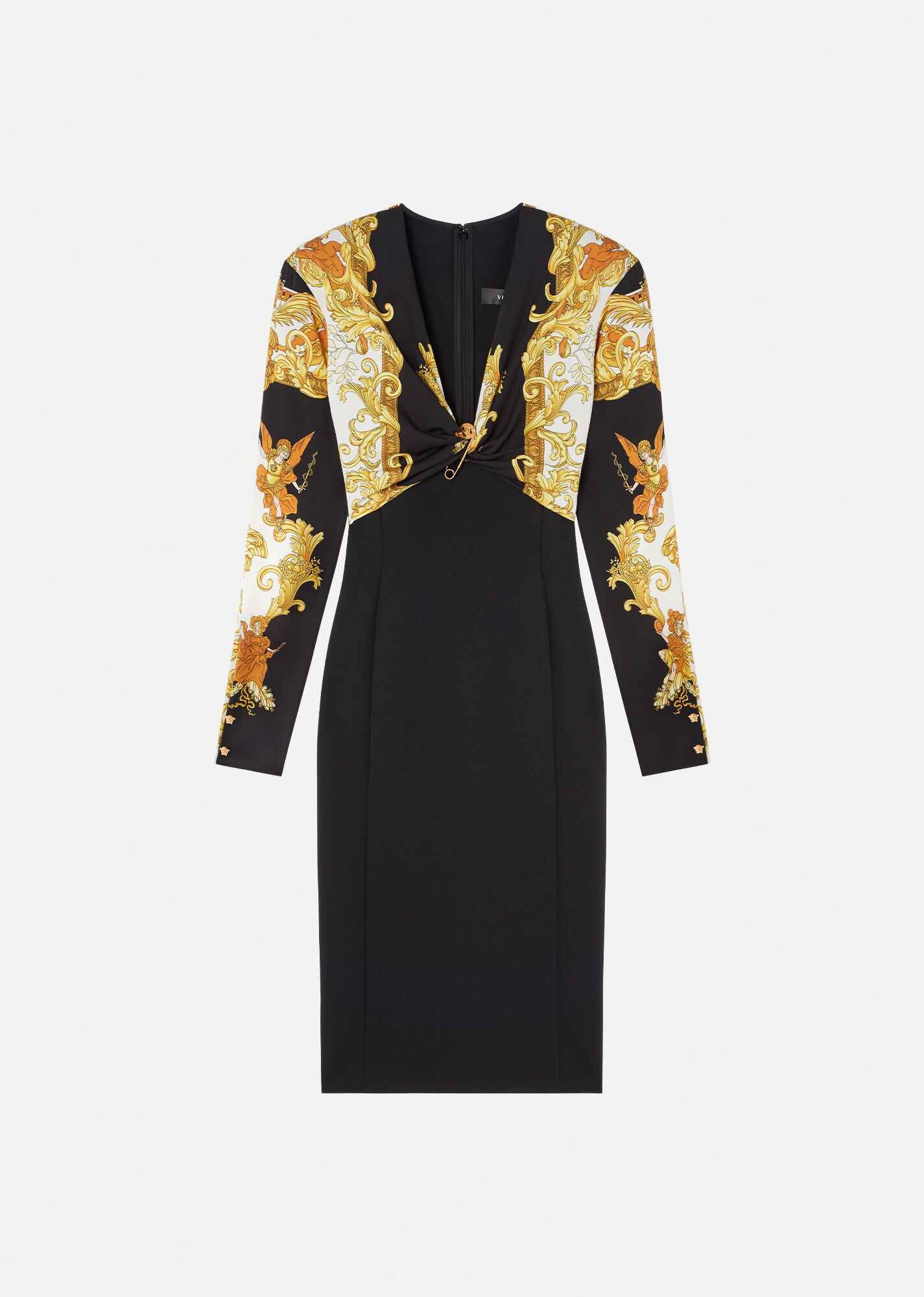 Medusa Renaissance Print Georgette Dress - 1