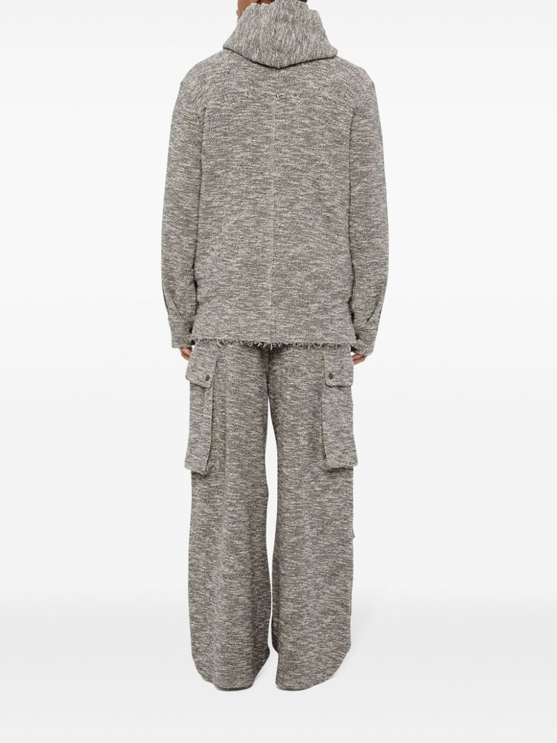 raw-edge mÃ©lange cotton overshirt 5