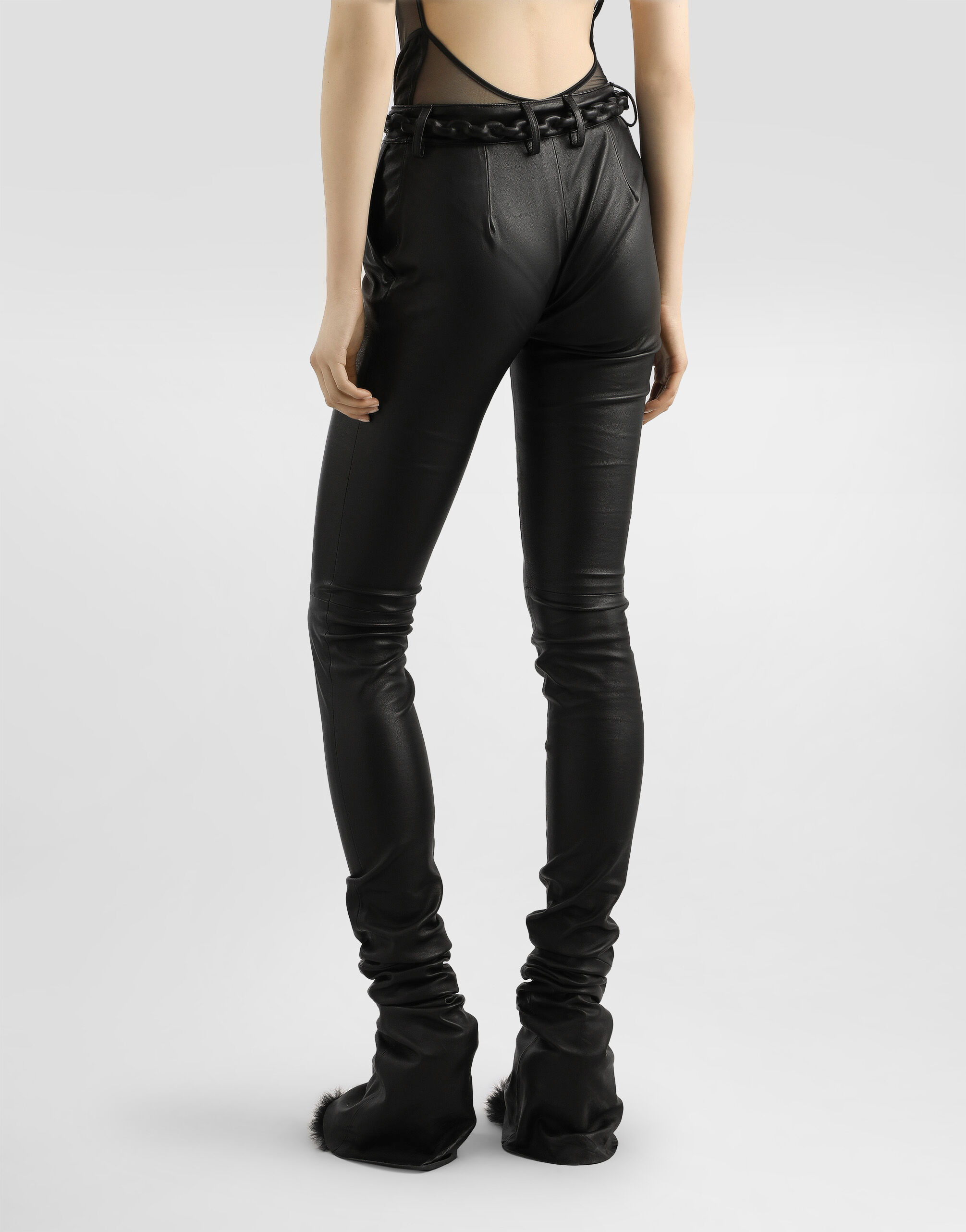 Stretch nappa leather trousers - 6