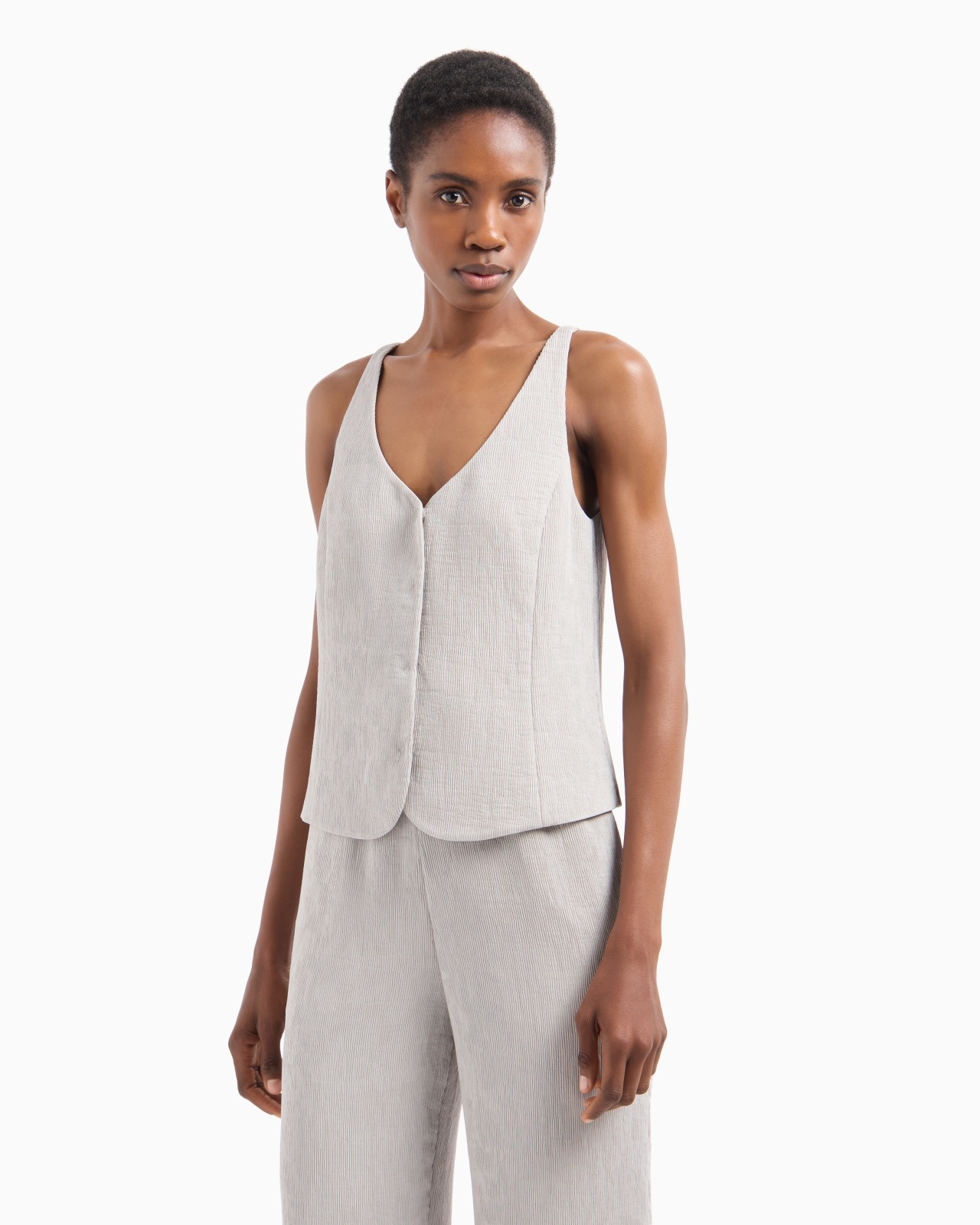 FLUID CANNETÉ V-NECK WAISTCOAT - 2