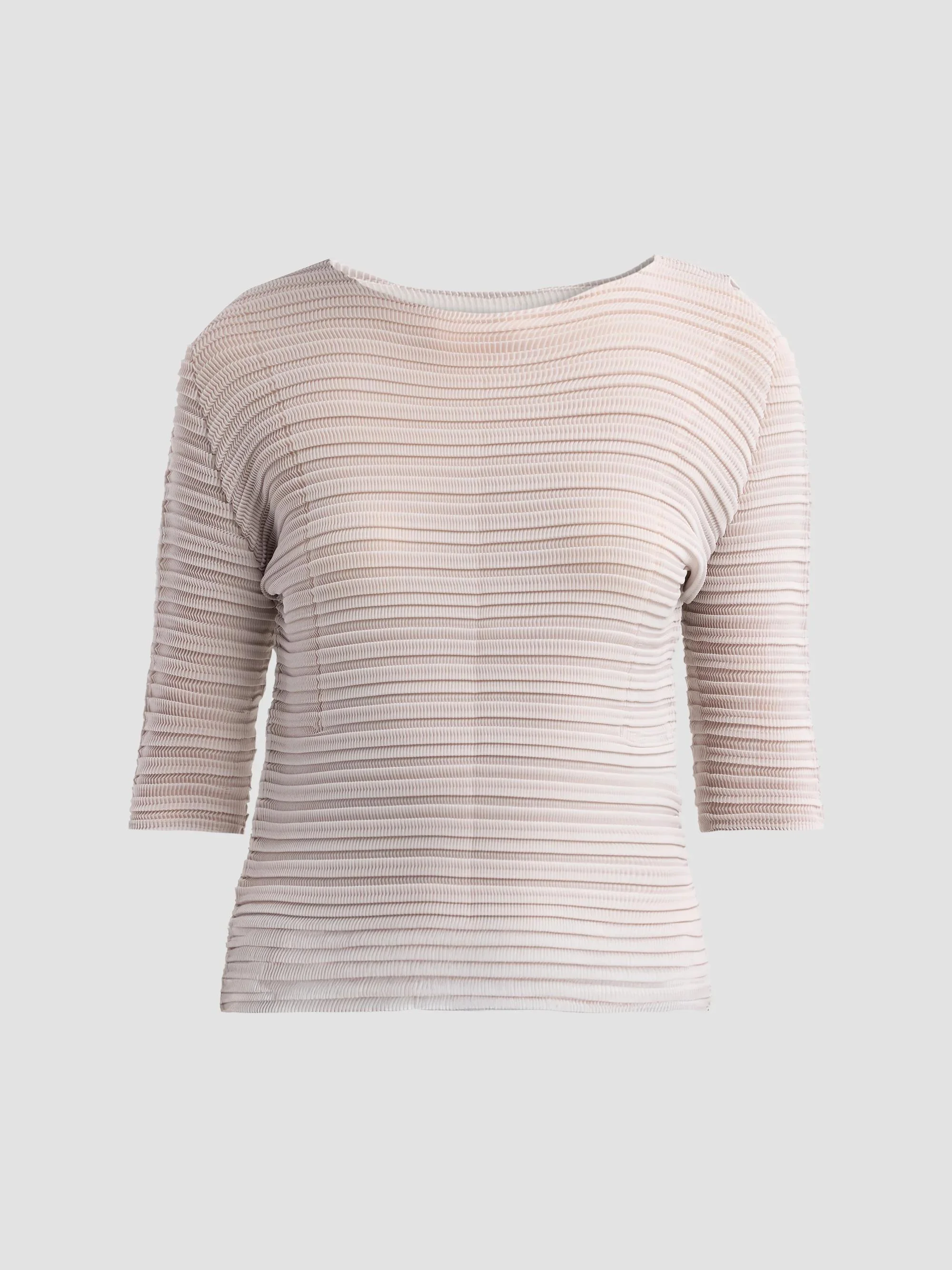 Women's Jiggly Pleated Top - Light Gray - 1