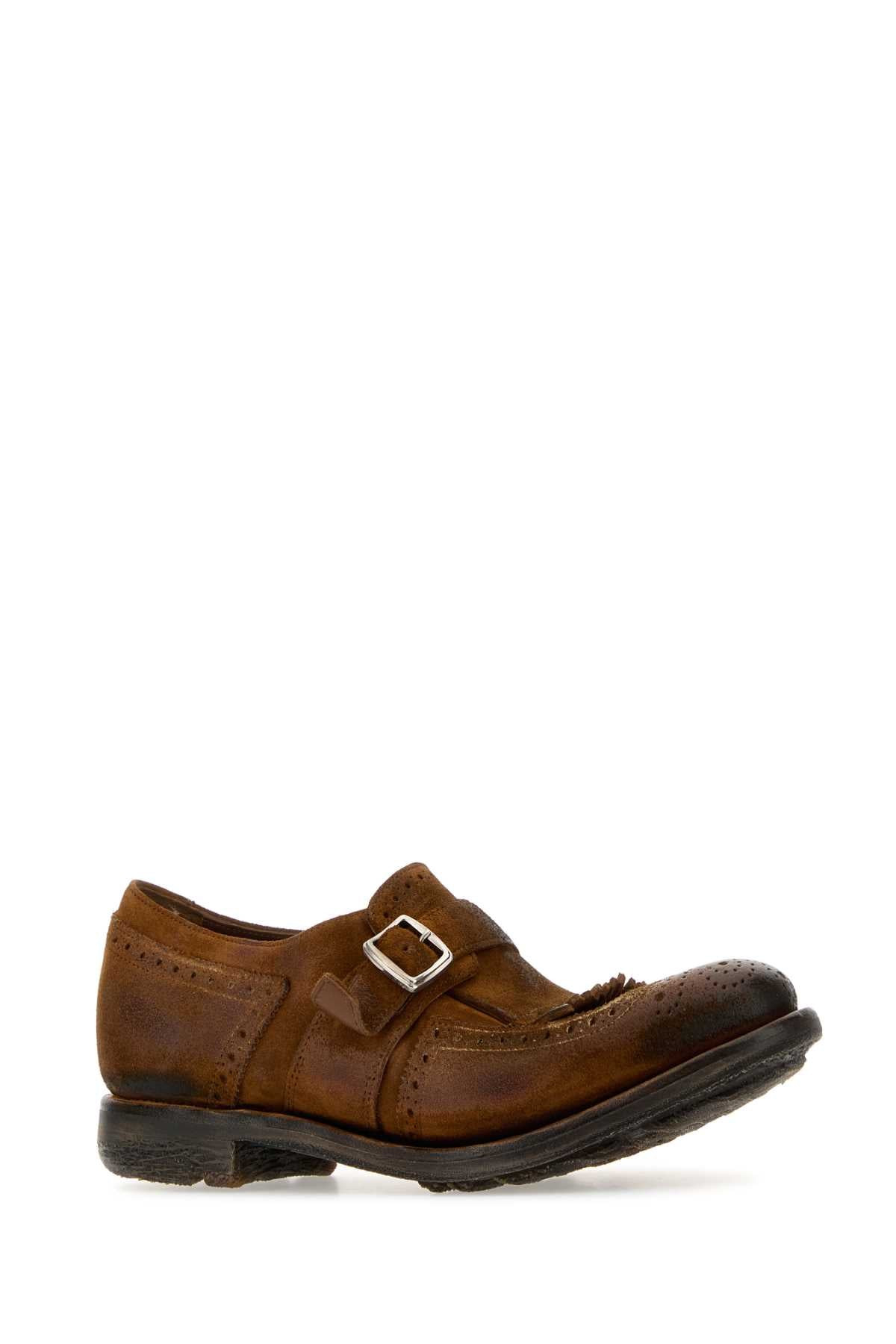 Church's Women Caramel Suede Shanghai W Monk Strap Shoes - 2