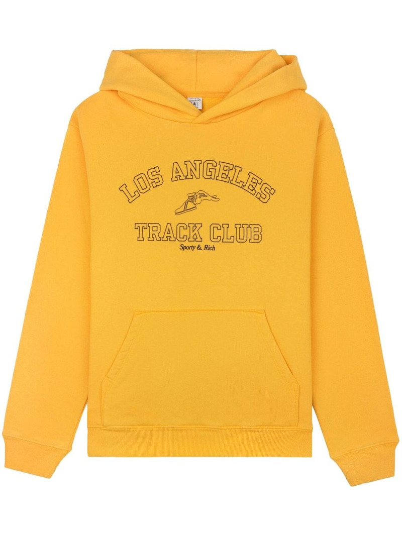 Track Club logo-print hoodie 1