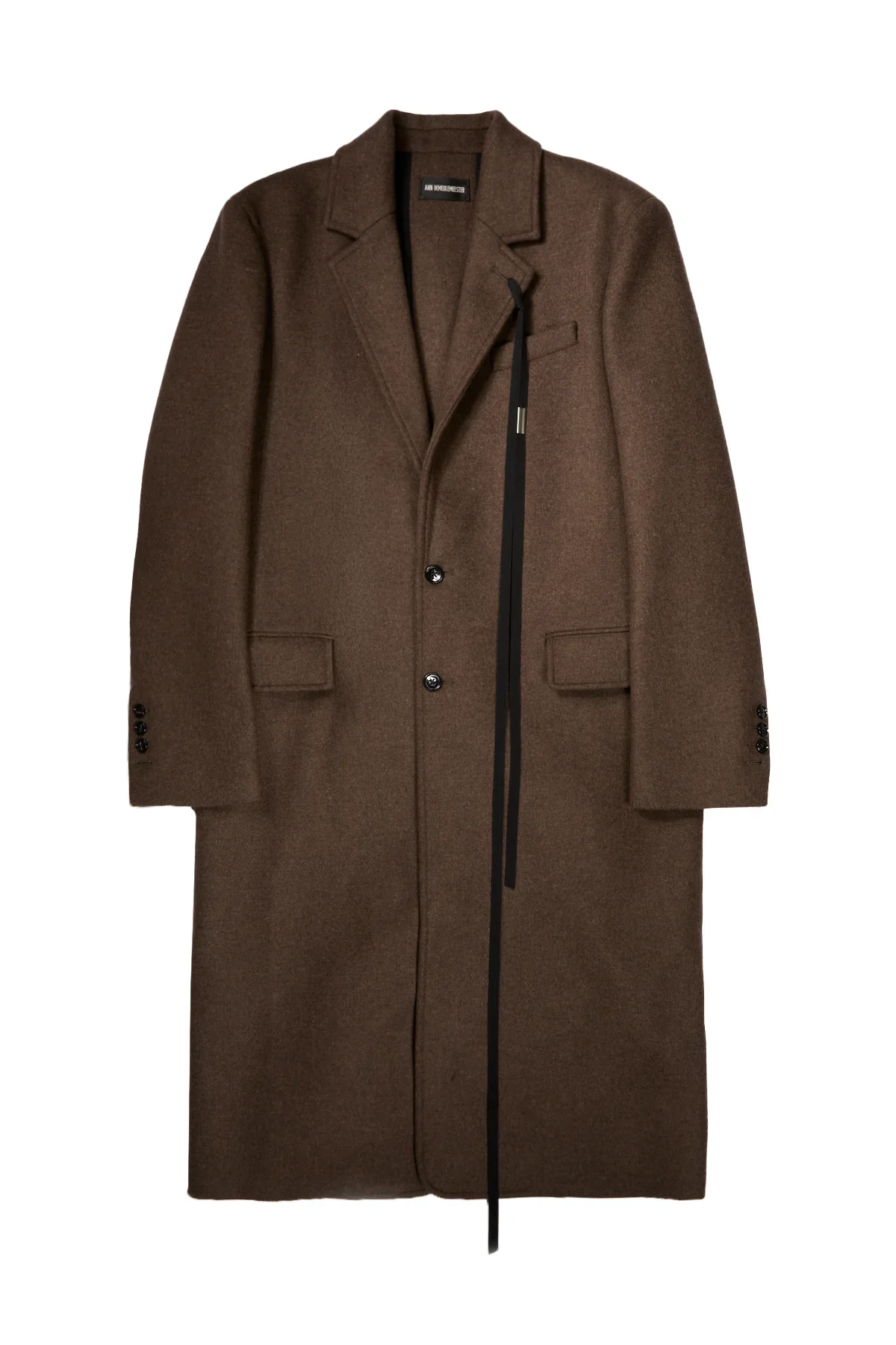 Ann Demeulemeester Baaf Straight Tailored Coat Beaver - 1