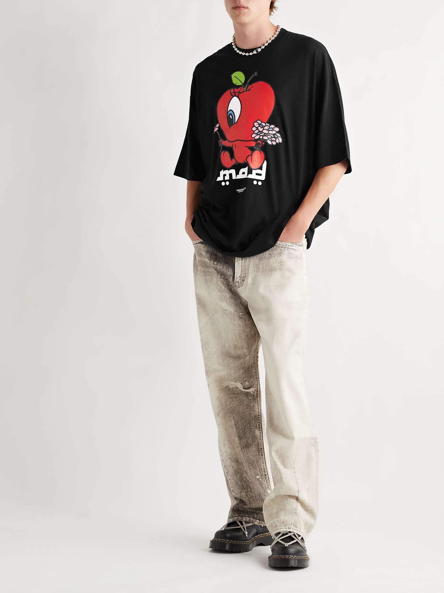 MADSTORE Mad Apple Printed Cotton-Jersey T-Shirt - 2