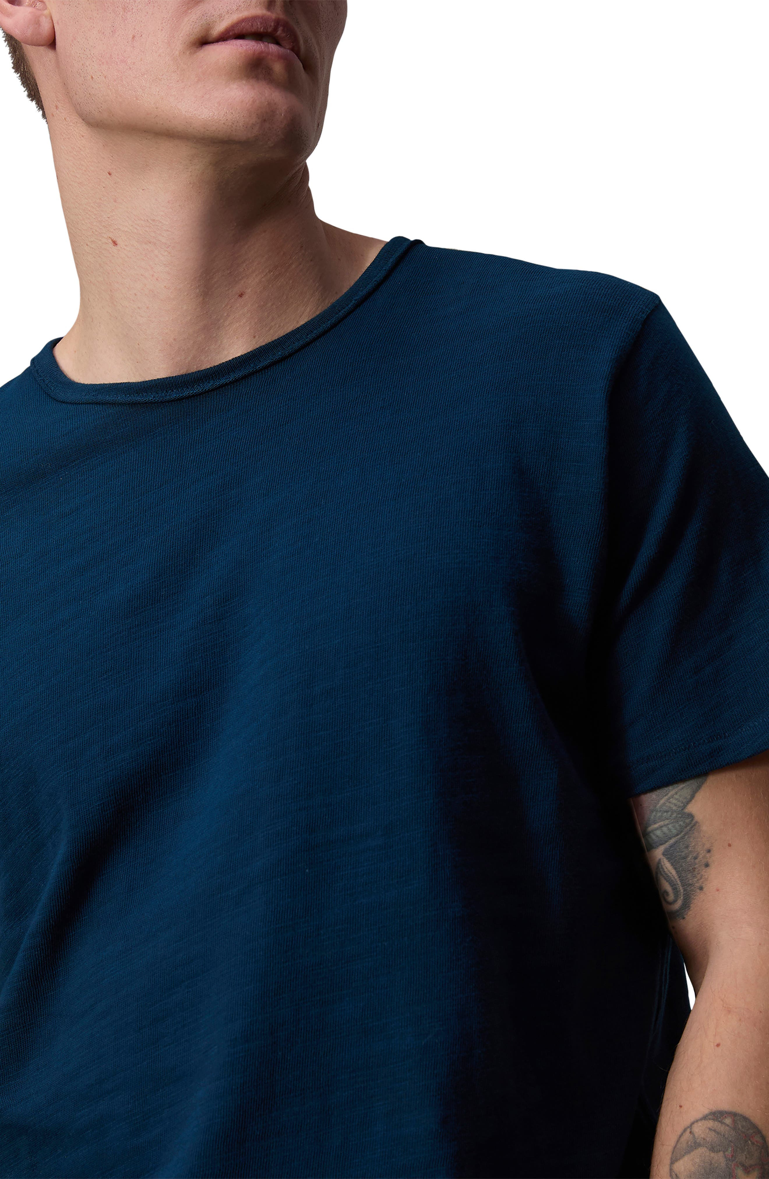 rag & bone Men's Classic Flame Slub Cotton T-Shirt in Navy at Nordstrom - 4