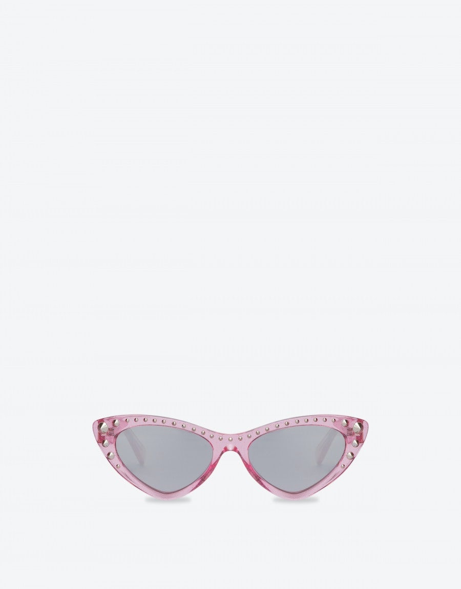 SUNGLASSES WITH GLITTER AND STUDS CAT EYE - 1