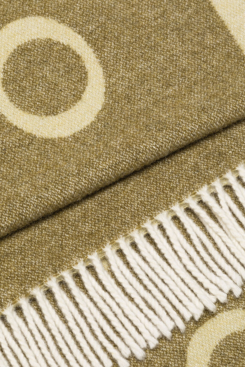 Mackintosh EDINBURGH GREEN WOOL LOGO SCARF outlook