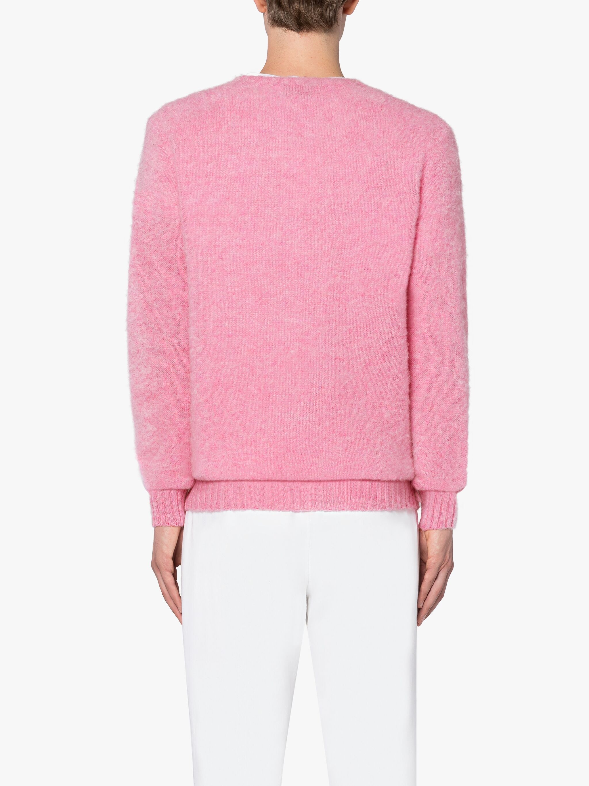 HUTCHINS PINK WOOL CREWNECK SWEATER - 4