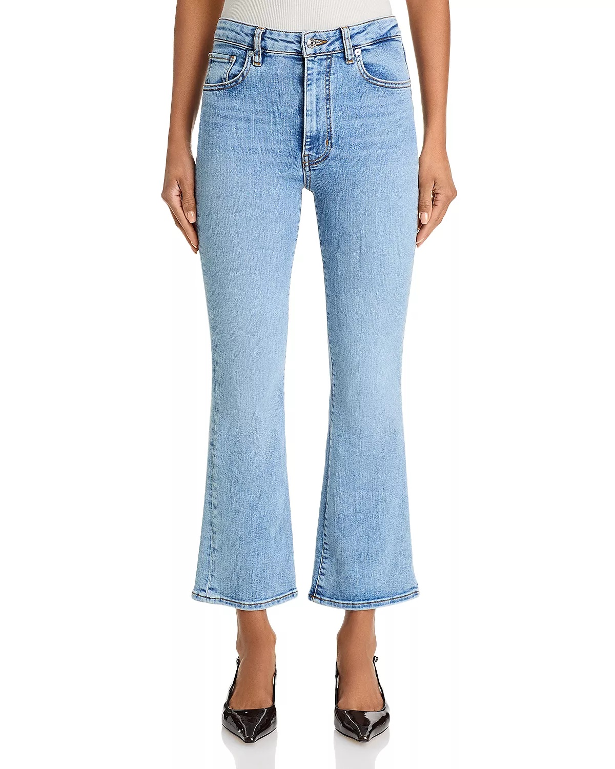 The Reboot High Rise Ankle Bootcut Jeans in Lark - 7