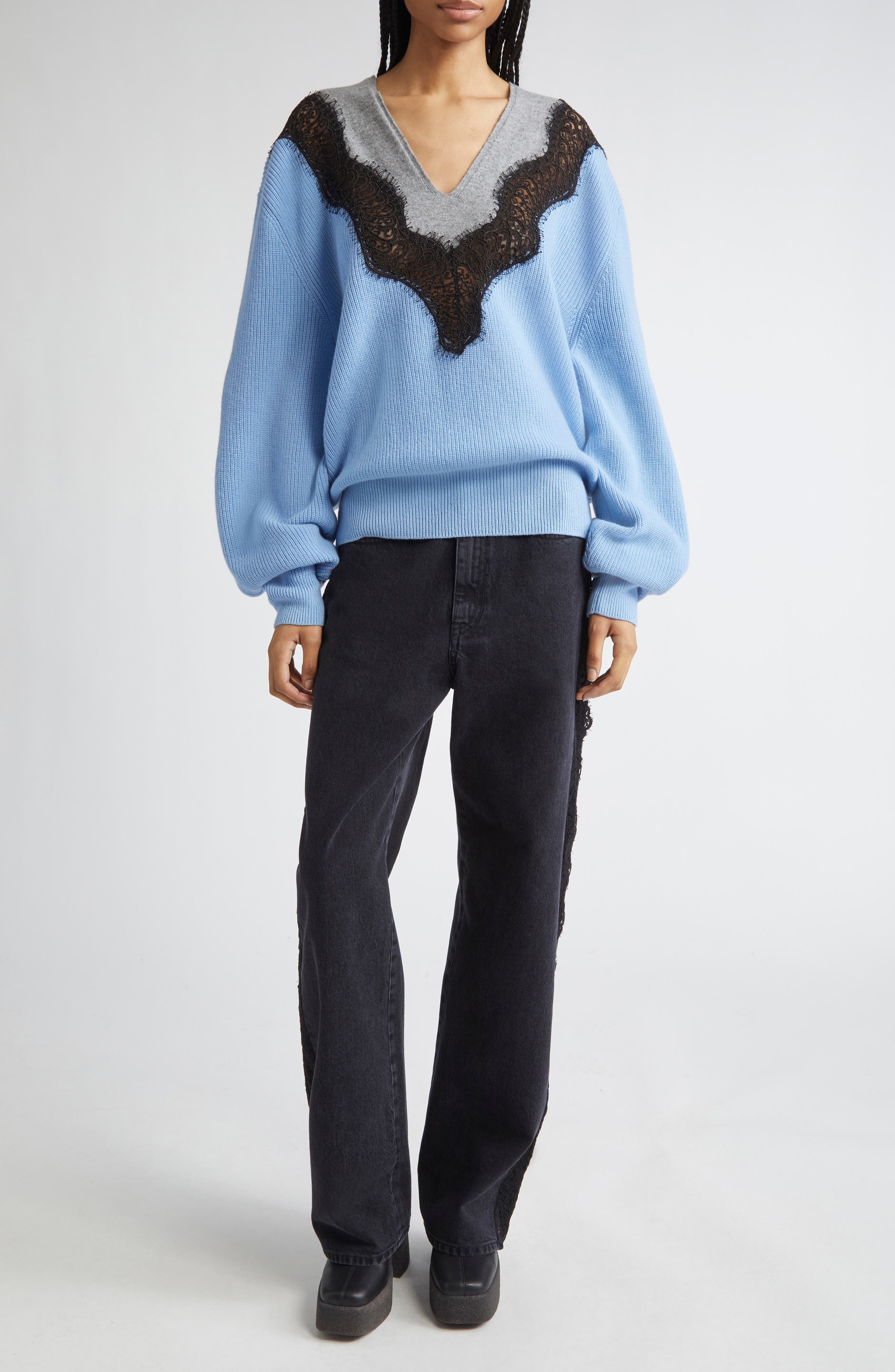 Stella McCartney Miracle Lace Virgin Wool Jumper in 4008 - 2