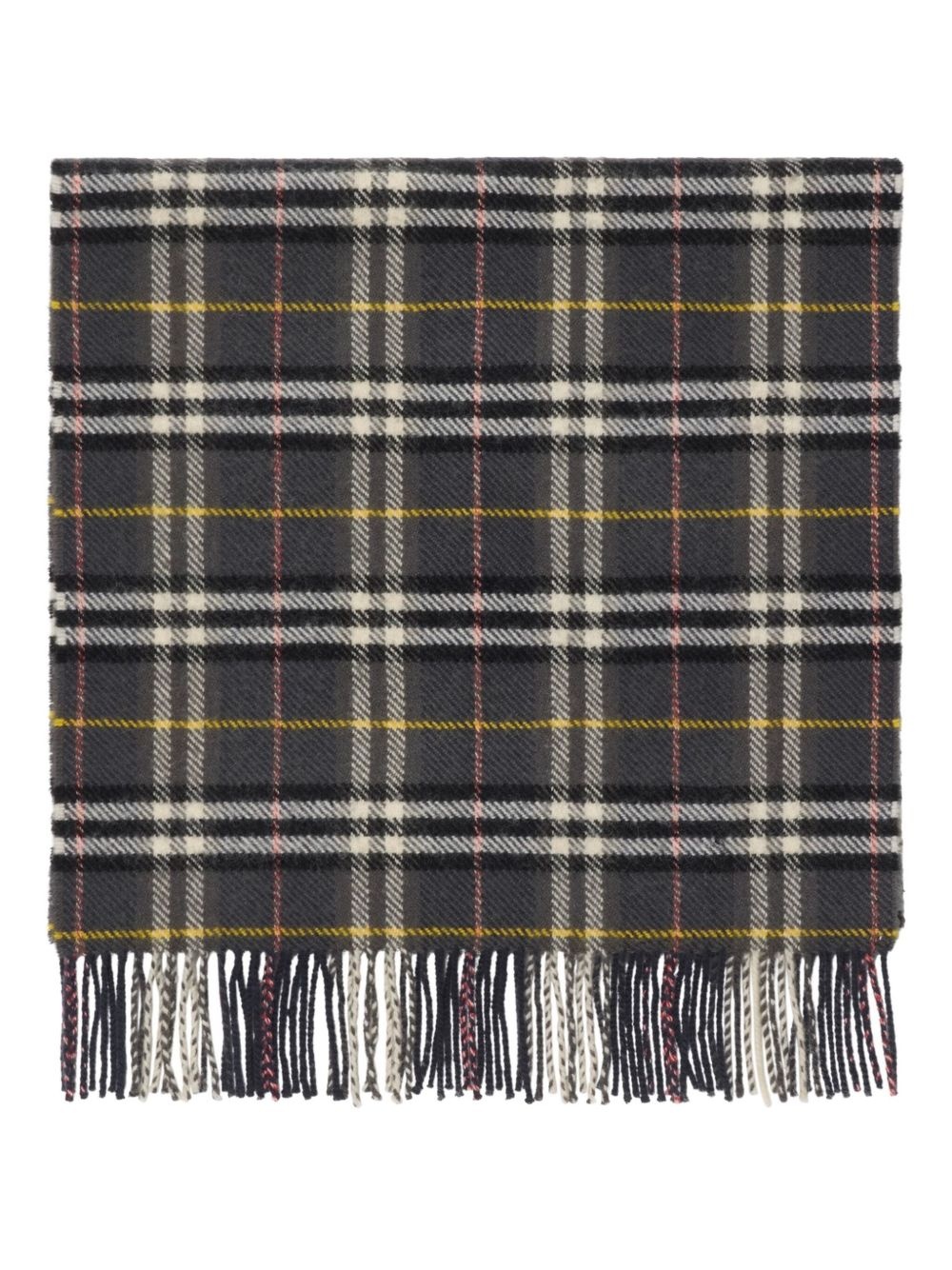 checked wool scarf - 2